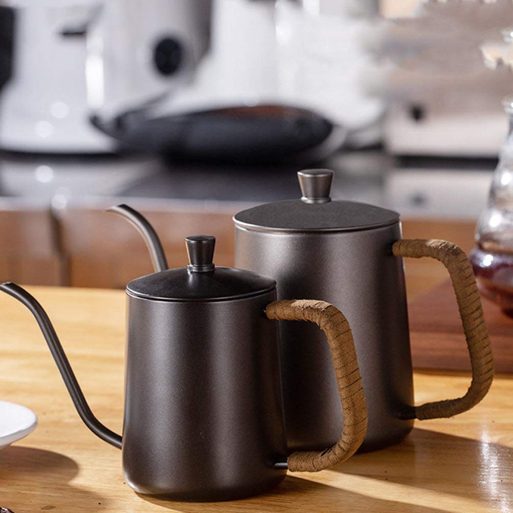 Cabilock 1-Piece Hand Pour Coffee Pot - Stainless Steel Drip Kettle for Pour Over Coffee, Tea Brewing & Hot Water - Perfect for Home, Office & Camping Use