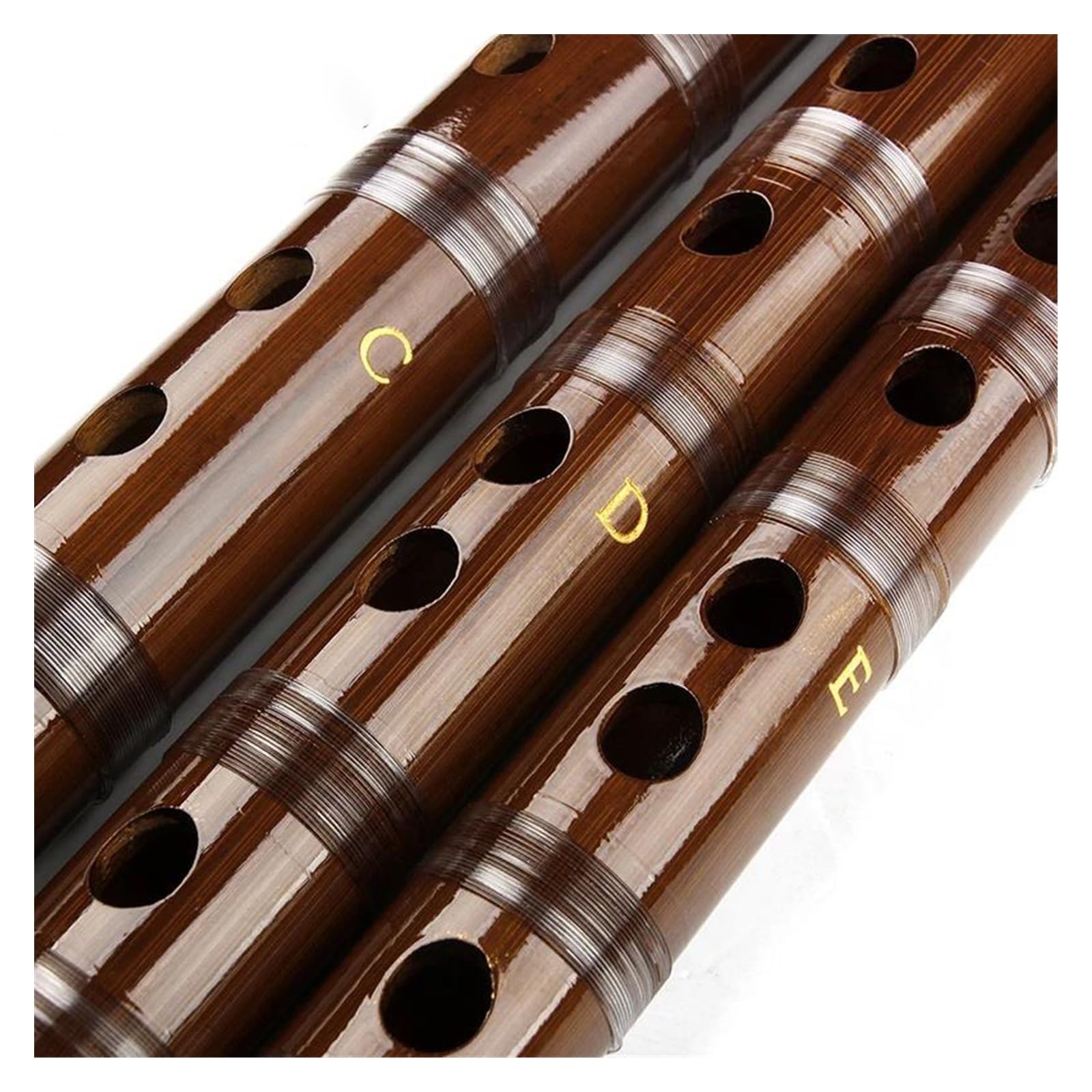 Professional 6-Hole Bamboo Flute (E Key) - Traditional Chinese Dizi Wind Instrument for Beginners & Professionals - Perfect for Meditation, Yoga, and Music Performances