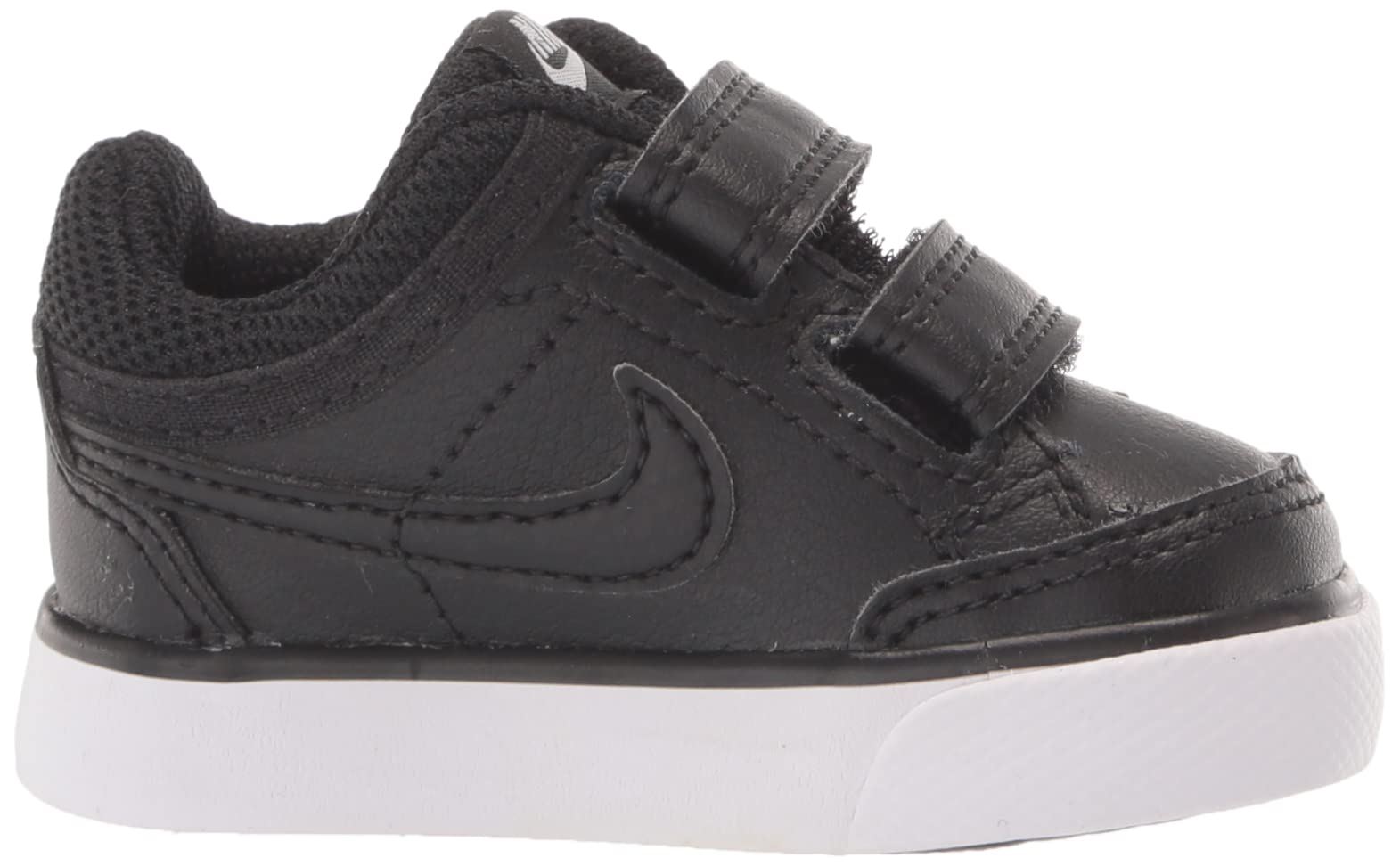 Nike Capri 3 Leather (TDV) 579949 014 Black/Black-White Baby Shoes - Comfortable & Stylish First Walkers for Infants - Perfect for Everyday Wear, Playtime & Special Occasions