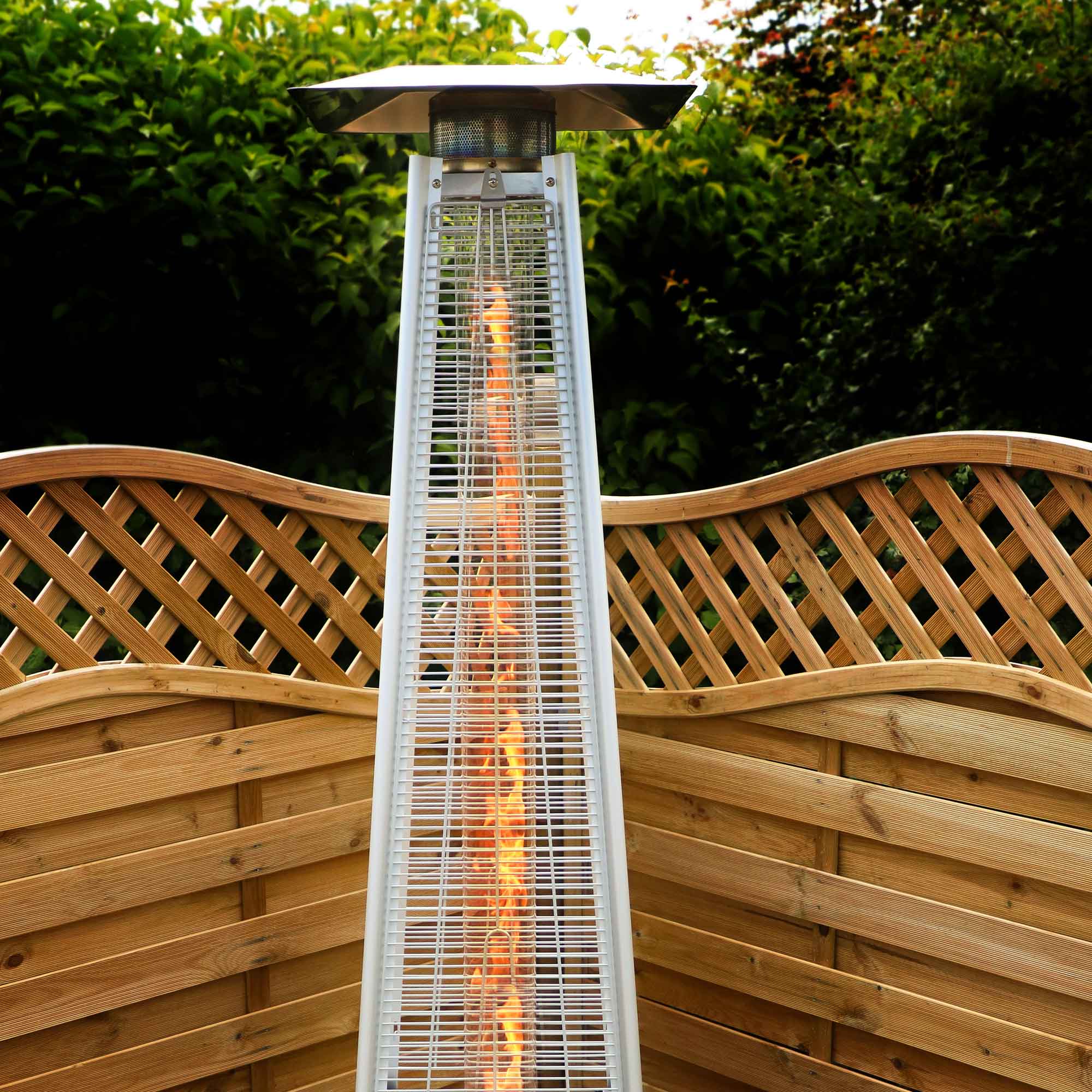 Pyramid Gas Patio Heater 13kW - Commercial & Residential Outdoor Heater with Weatherproof Cover, Stainless Steel DG225 - Perfect for Restaurants, Backyards, and Patio Parties