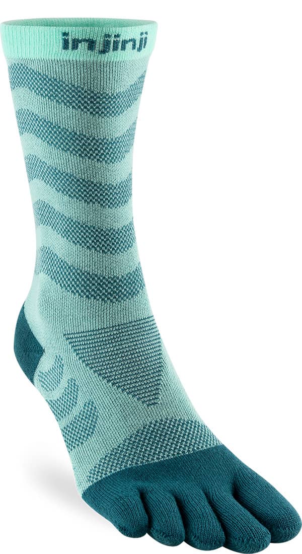 Injinji Ultra Run Women's Crew Toe Socks - Lightweight Performance Running Socks for Women with Toe Pockets - Perfect for Marathon, Trail Running & Outdoor Activities