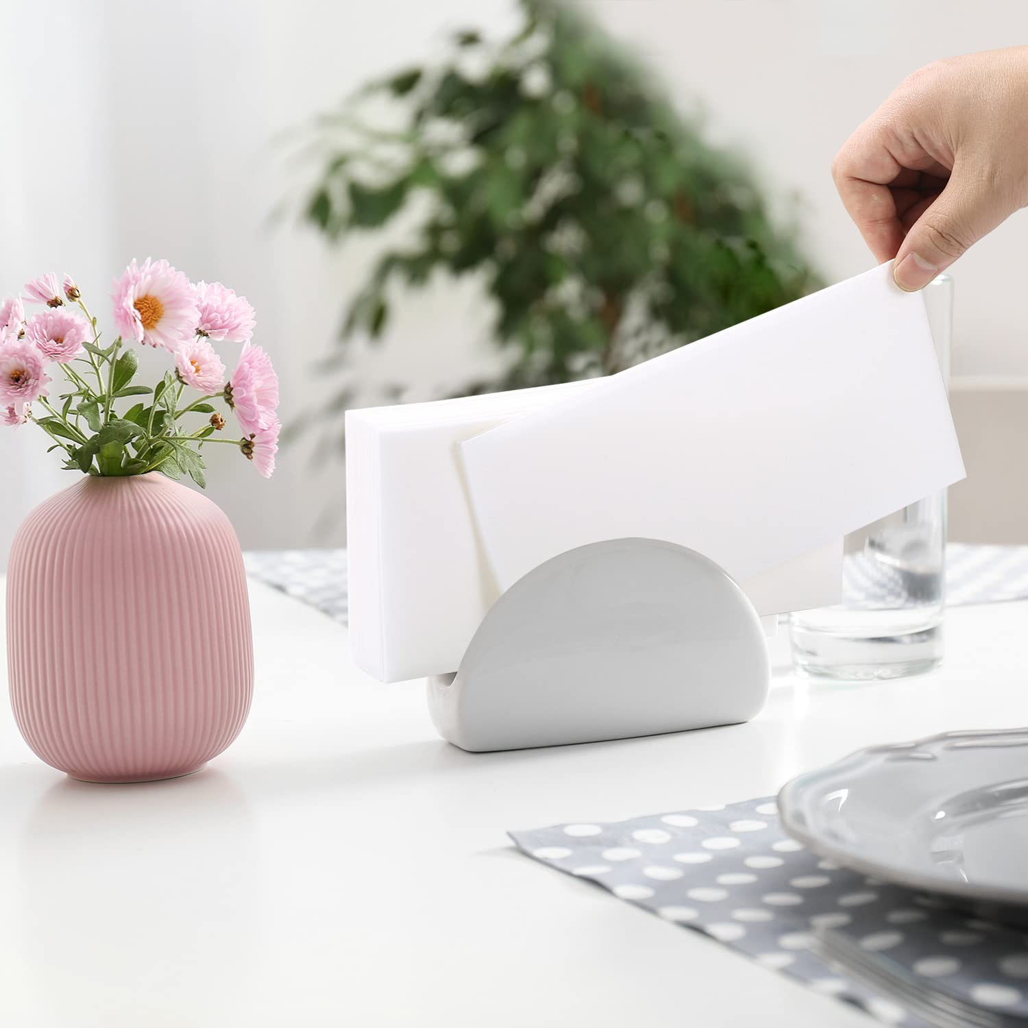 50 Pack Disposable Guest Towels - Premium White Linen Feel Napkins | Eco-Friendly Bathroom Paper Hand Towels for Parties, Christmas, Halloween, Thanksgiving | Perfect for Home, Restaurants & Events
