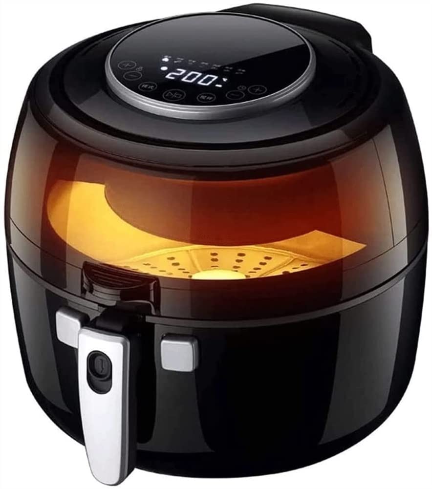**1350W Digital Air Fryer with LED Touch Screen & Precise Temperature Control - Nonstick Detachable Basket, Auto Shut Off - Perfect for Healthy Frying, Baking, Roasting & Reheating - Black**