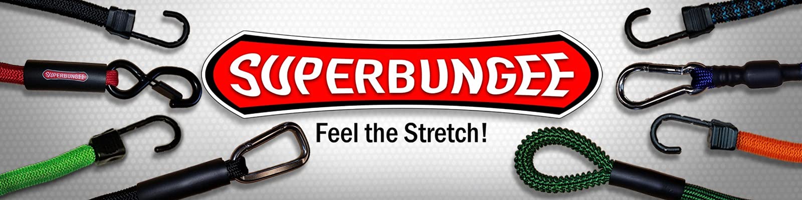 SuperBungee Cord - Heavy Duty 4-Inch Bungee Cord with Steel-Core Hooks (10