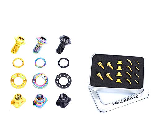 Premium RISK Titanium Alloy Screw & Bolt Set for Road Bike C Brake UT - Lightweight Durable Bicycle Brake Repair Kit for Cycling Maintenance & Upgrades
