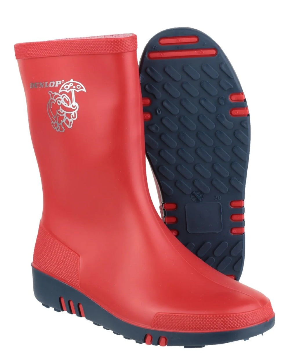 Dunlop Kids Mini Elephant Rain Boots - Waterproof Rubber Booties for Boys & Girls - Perfect for Puddles, Playground & Outdoor Adventures
