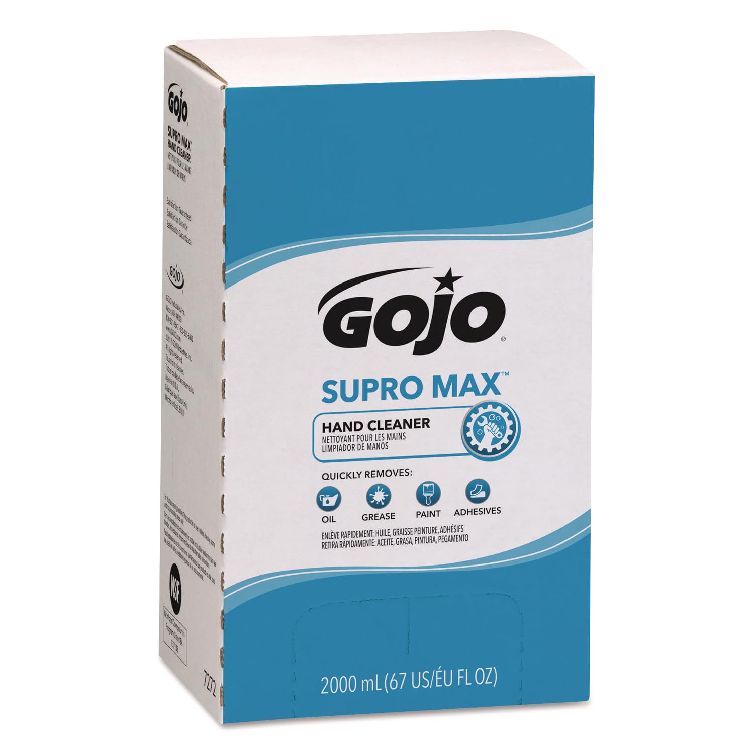 GOJO 7272-04 Supro Max Heavy Duty Hand Cleaner Refill - 2000 mL (Pack of 4) - Compatible with GOJO PRO TDX Dispenser - Ideal for Mechanics, Auto Shops & Industrial Use