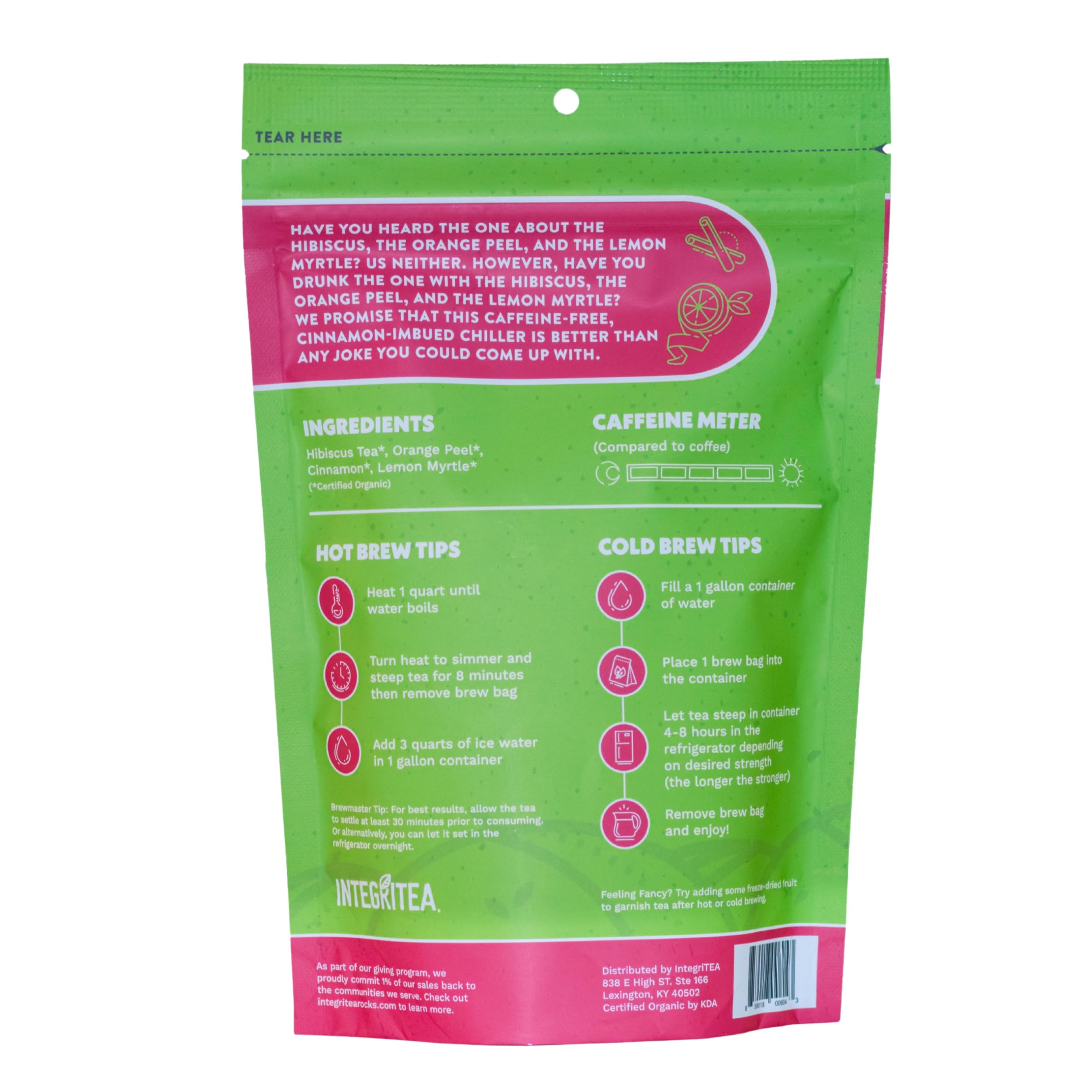 Organic Hibiscus Tea Bags - Unsweetened Herbal Tea for Hot or Cold Brew, 6-Bag Pack Makes 6 Gallons | Refreshing Iced Tea or Soothing Hot Tea, Perfect for Summer Drinks, Relaxation & Detox