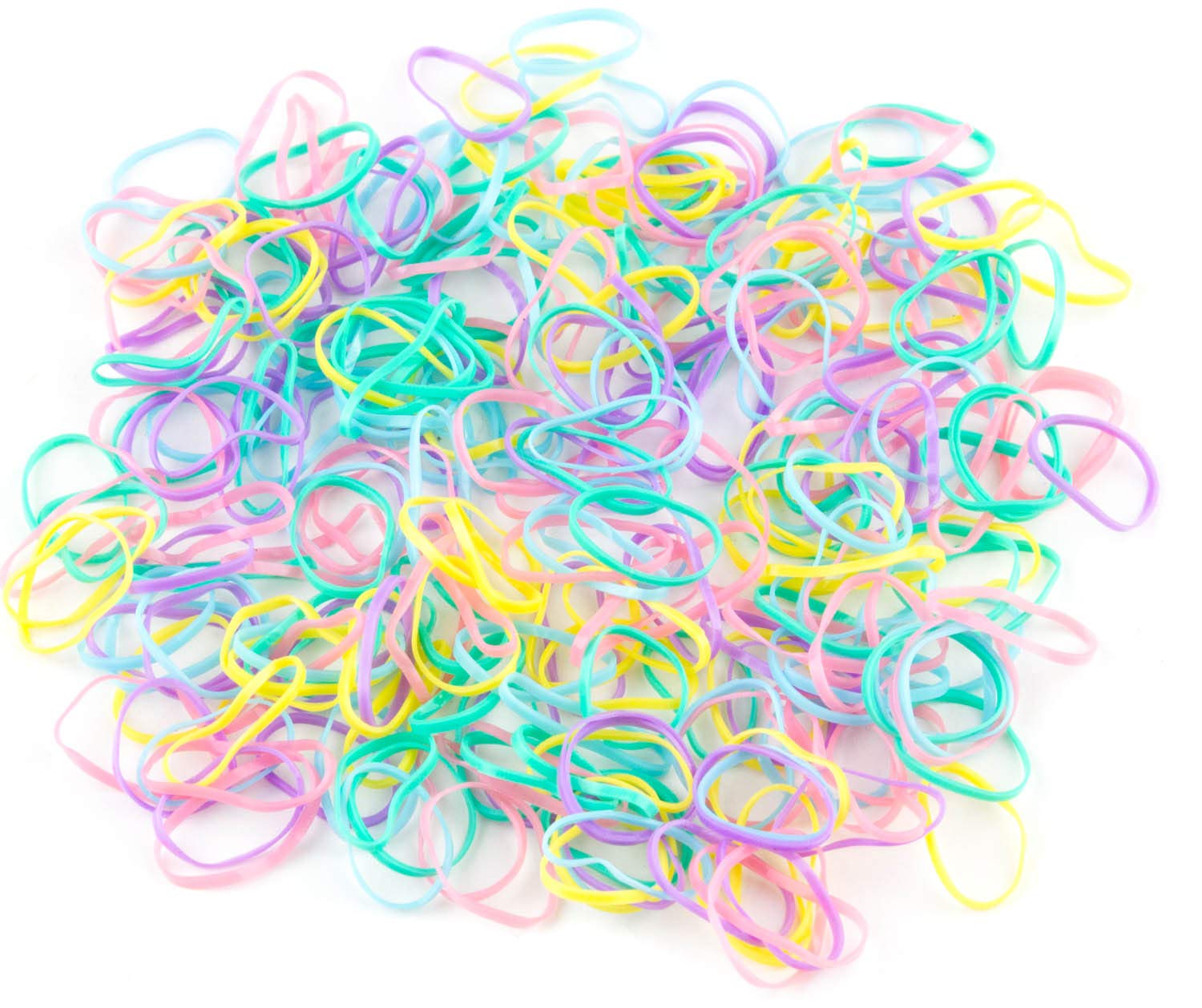 Mytoptrendz® Small Ultra Elastic Ponytail Hair Bands - 250pcs Pastel Colors Mix for Women & Girls - Perfect for School, Work, Gym, and Everyday Hairstyles
