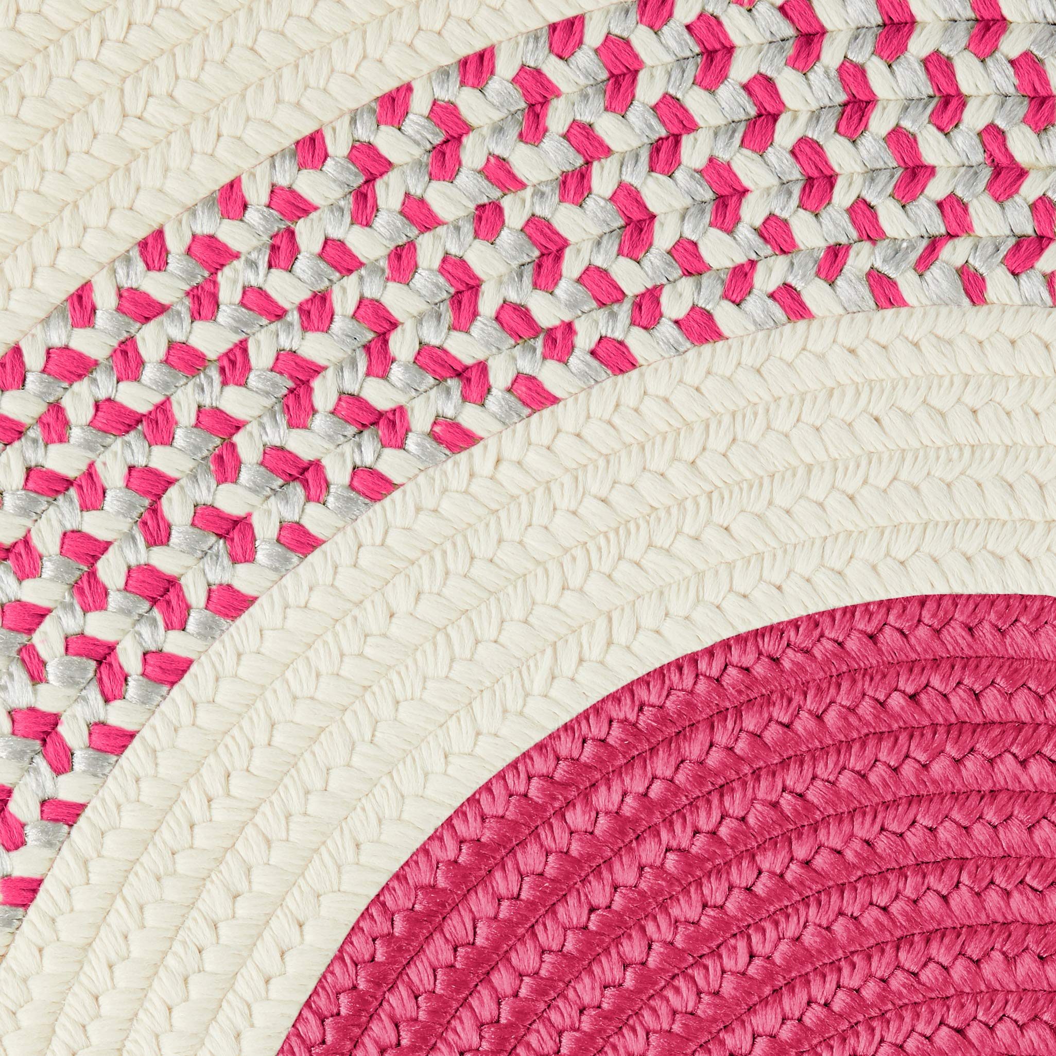 Premium 8' x 8' Round Crescent Rugs in Magenta Pink - Soft Non-Slip Area Rug for Living Room, Bedroom, Nursery & Home Decor