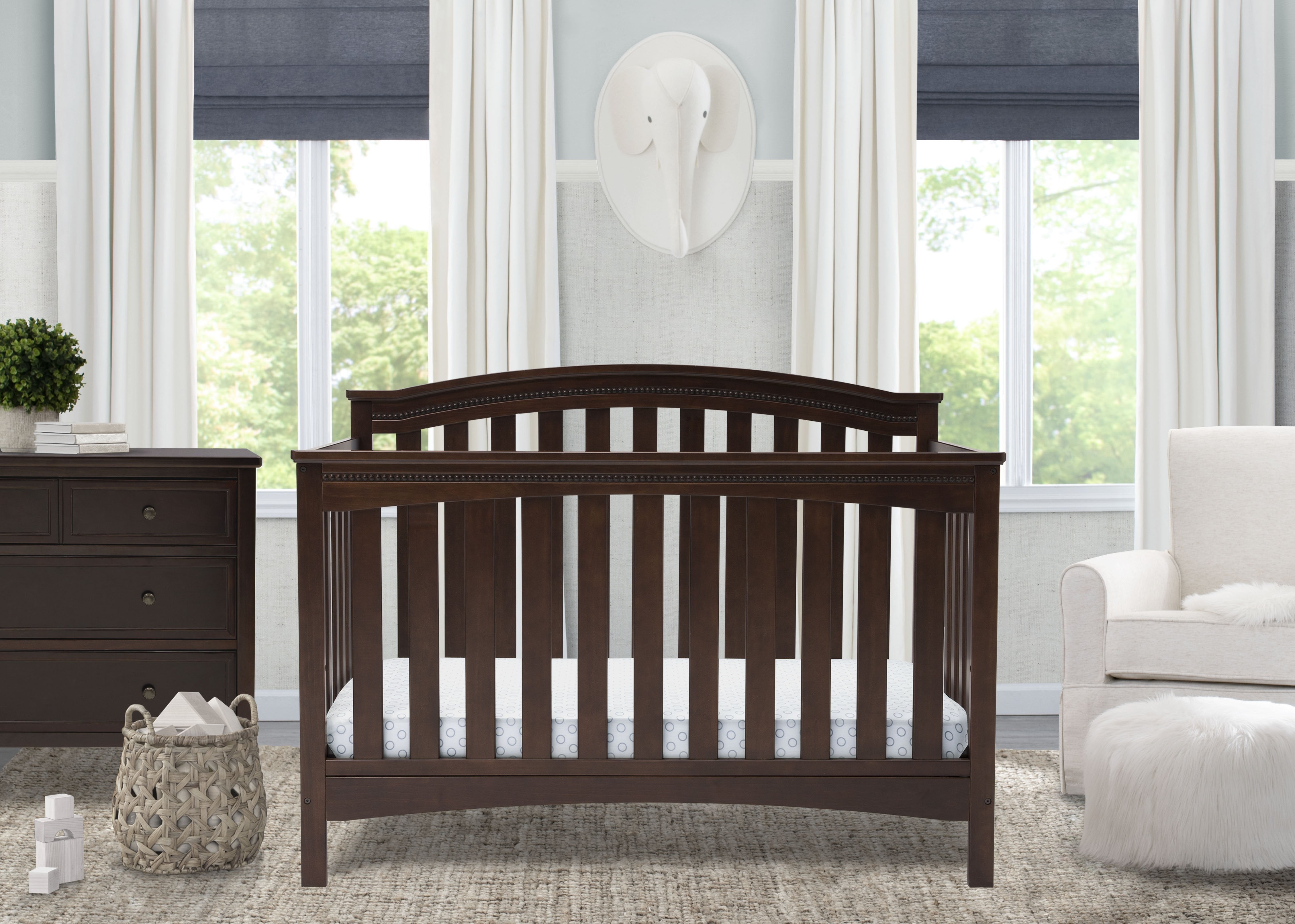 Waverly 6-in-1 Convertible Baby Crib - Toddler Bed, Daybed & Full-Size Bed - Safe Nursery Furniture for Newborns to Teens - Perfect for Baby Rooms & Kids Bedrooms