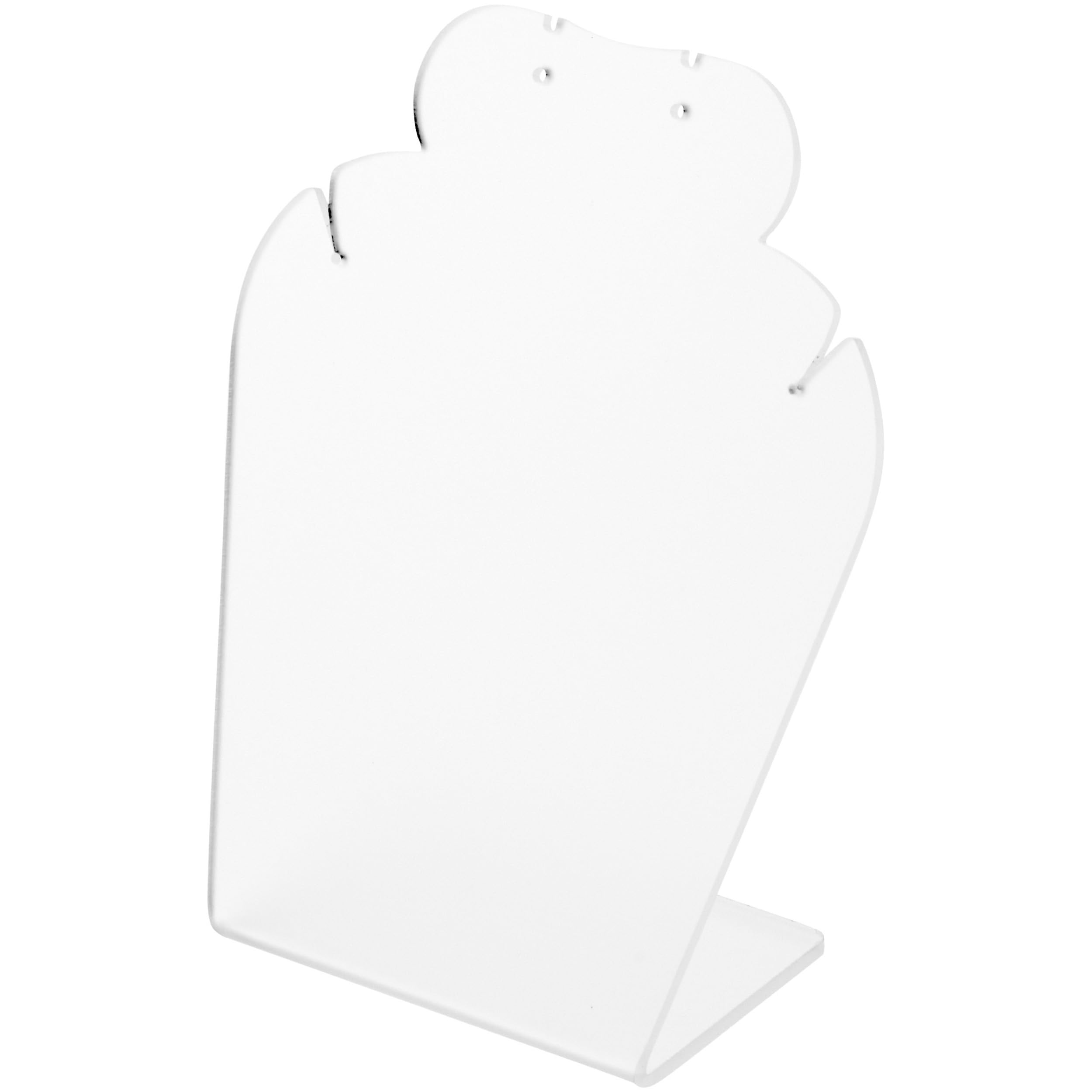 Frosted Acrylic Jewelry Display Stand for Necklaces & Earrings - 6 Pack (4.625