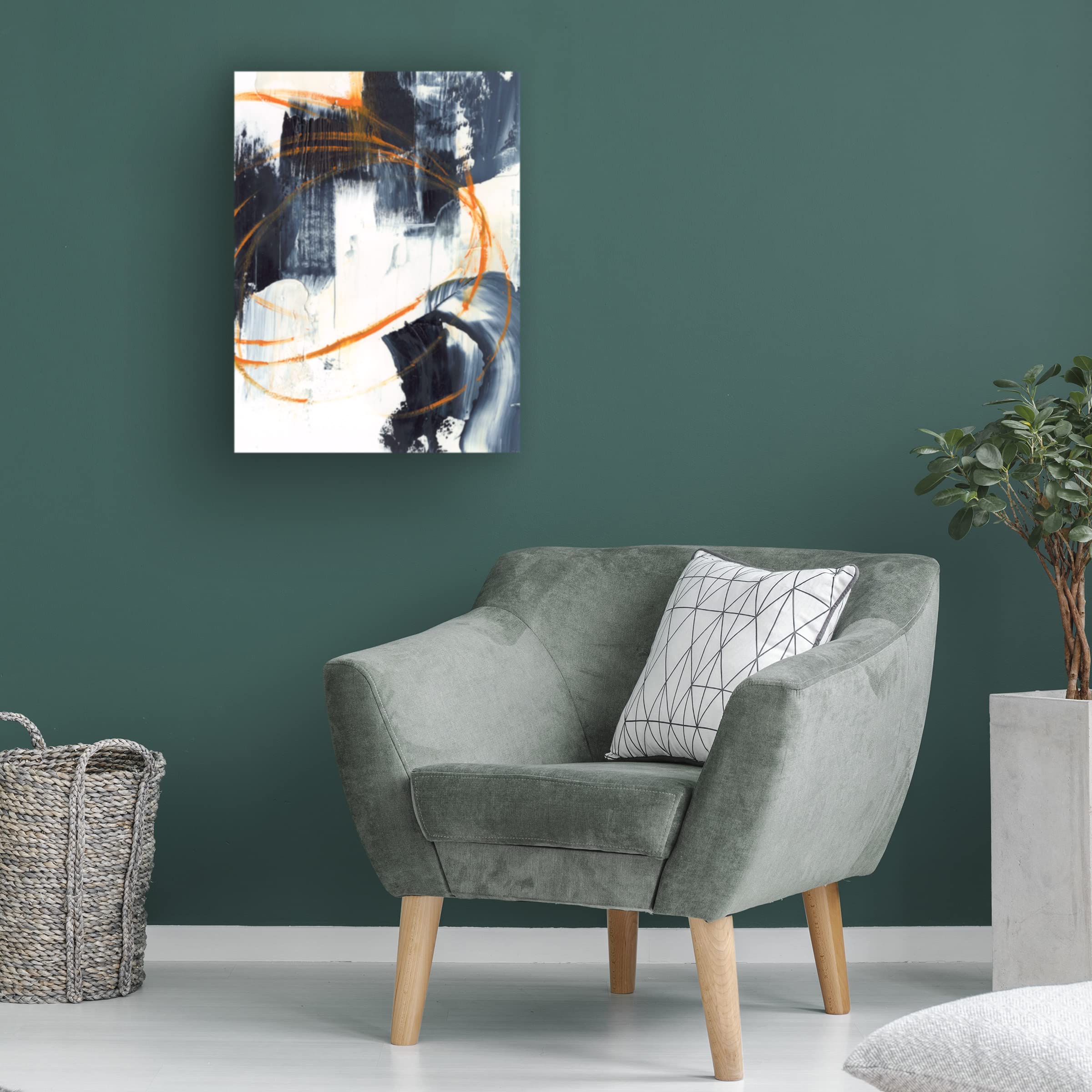 Trademark Fine Art 'Orange Rind II' Canvas Wall Art by Ethan Harper - Modern Abstract Painting for Living Room, Bedroom & Office Decor