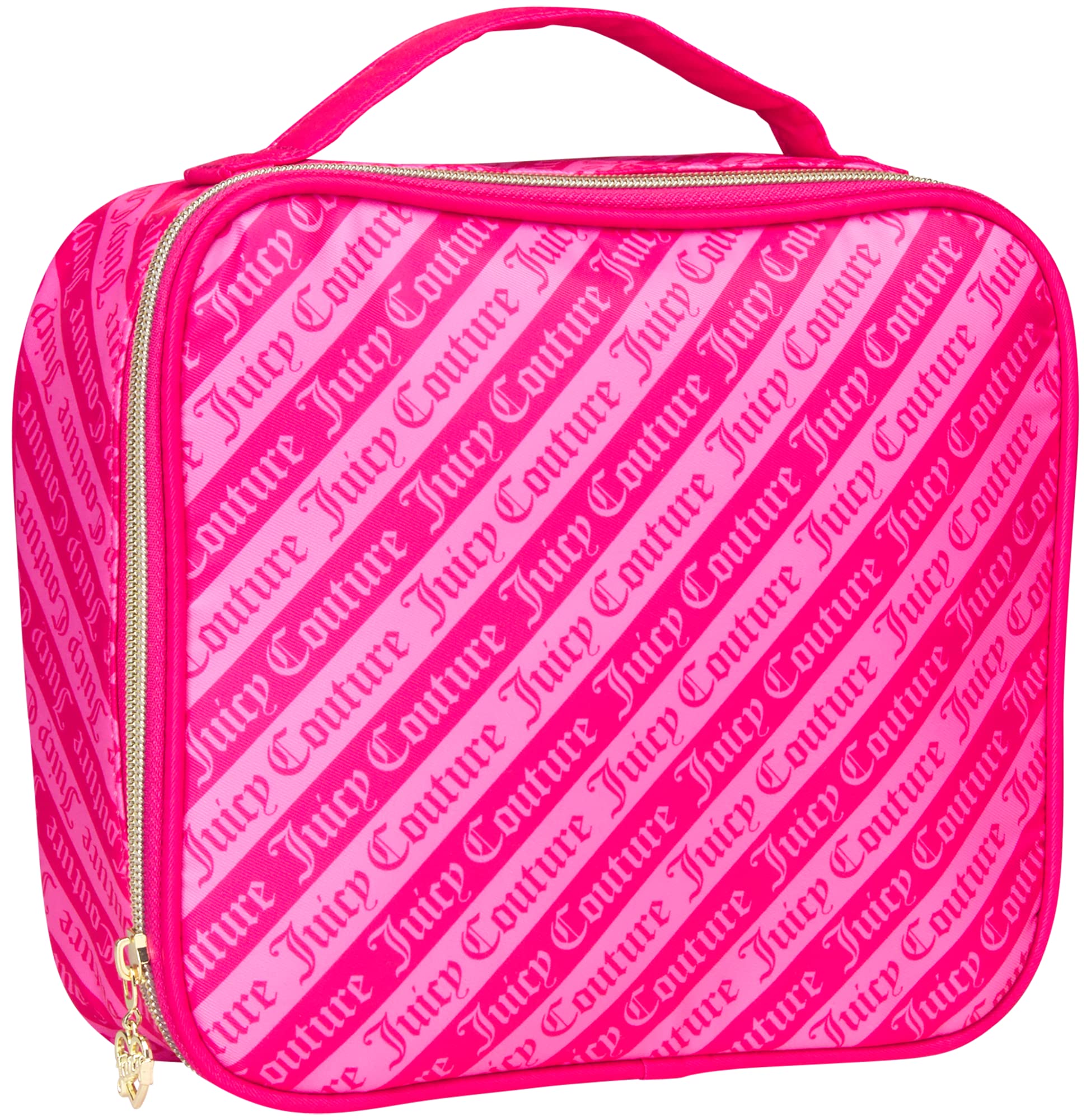 Juicy Couture Women's Travel Cosmetic Bag - Pink Makeup Organizer with Multiple Compartments for Toiletries | Perfect for Vacation, Gym & Daily Essentials Storage