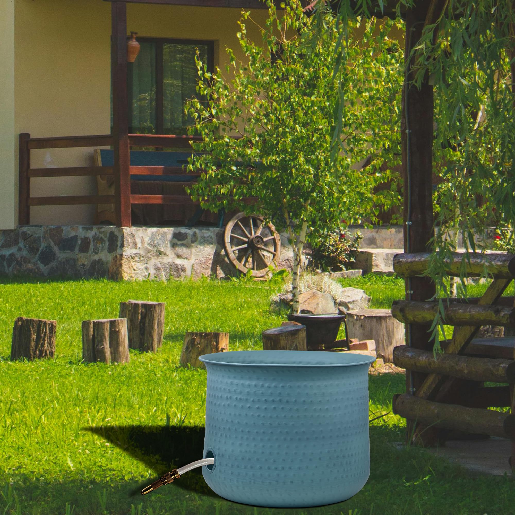 LifeSmart Steel Garden Hose Pot Holder - Durable Outdoor Hose Storage Organizer for Yard, Patio & Garden - Perfect for Keeping Hoses Neat & Tangle-Free