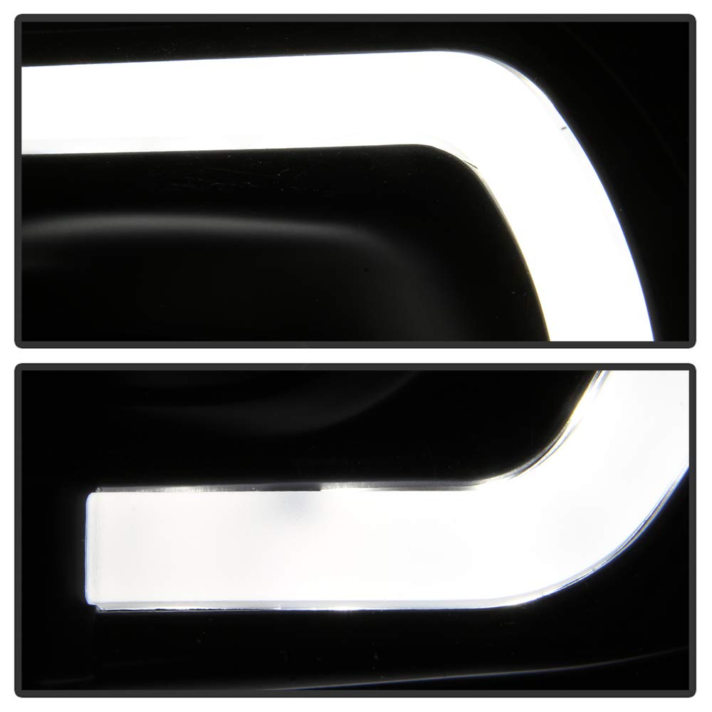 Bright LED Light Tube DRL Headlights for Toyota Tacoma 2012-2015 - Black/Clear Lens - Upgrade Your Truck's Style & Visibility for Daytime & Night Driving