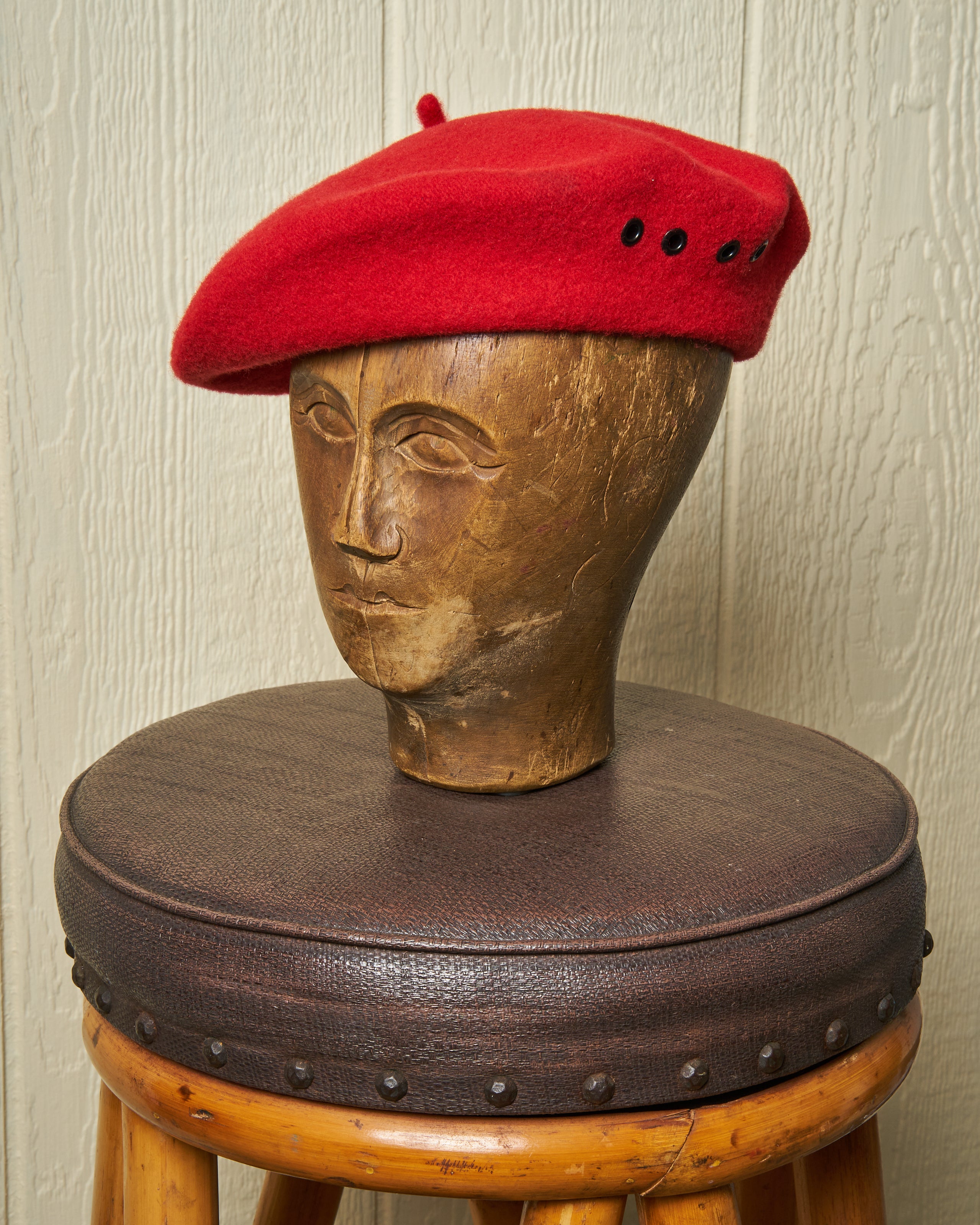 Biscay Red Wool Beret Hat for Women - Stylish French Basque Fashion Accessory for Fall & Winter Outfits