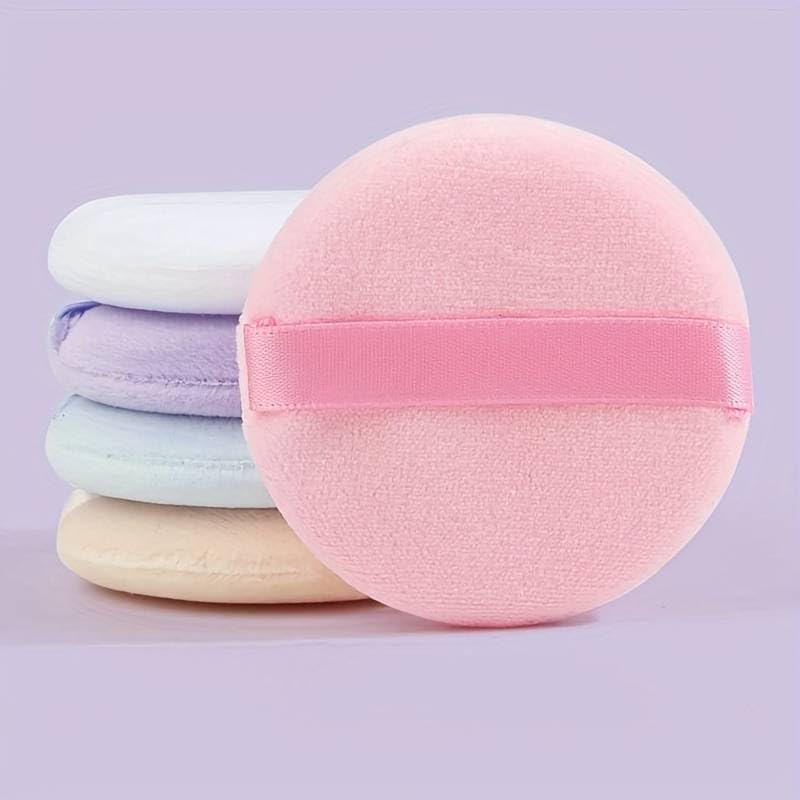 6 Pcs Premium Makeup Sponge Set - Round Blending Sponge Puff for Foundation, Powder & Contouring | Soft Beauty Facial Sponge with Storage Box | Ideal for Daily Makeup & Professional Use