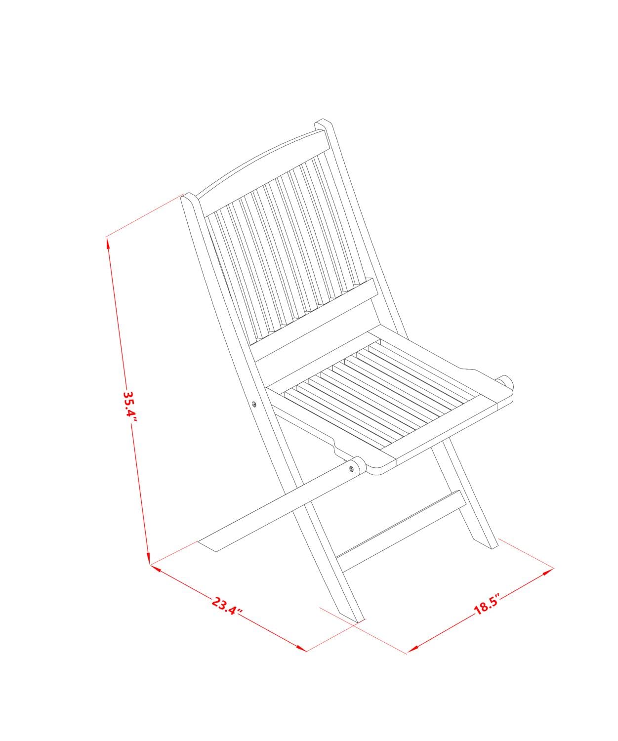 East West Furniture BCMCWNA Cameron Foldable Acacia Wood Patio Dining Chairs - Set of 2, Natural Oil Finish - Perfect for Outdoor Dining, Garden, Poolside & Backyard Relaxation