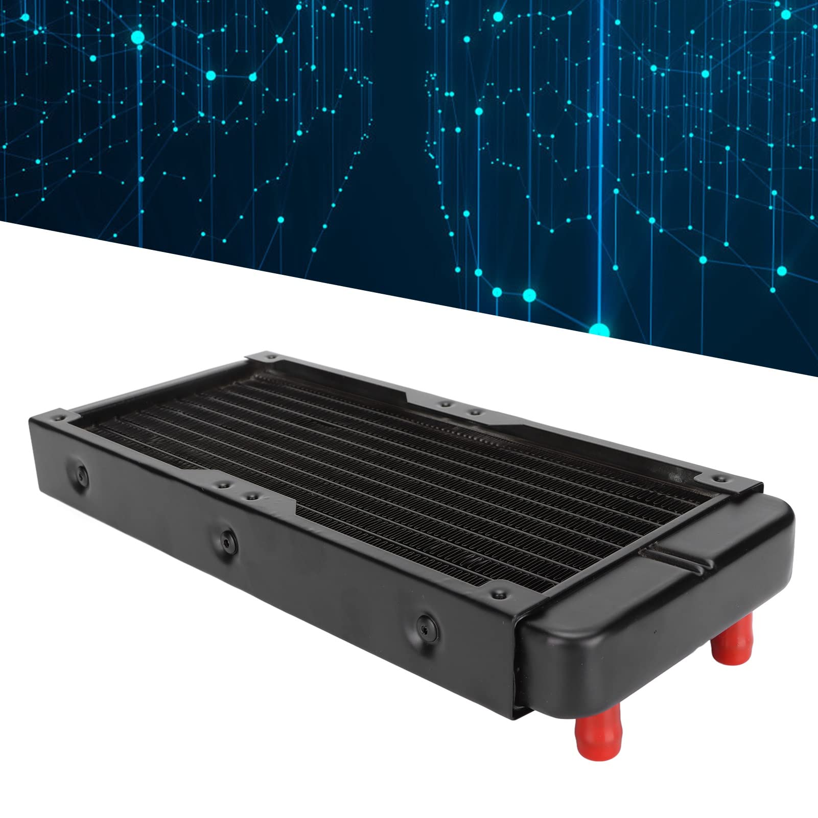 High-Performance Universal Aluminum Radiator - Efficient Air to Water Intercooler & Heat Exchanger for Cars, Trucks & Performance Vehicles - Ideal for Engine Cooling & Turbo Systems