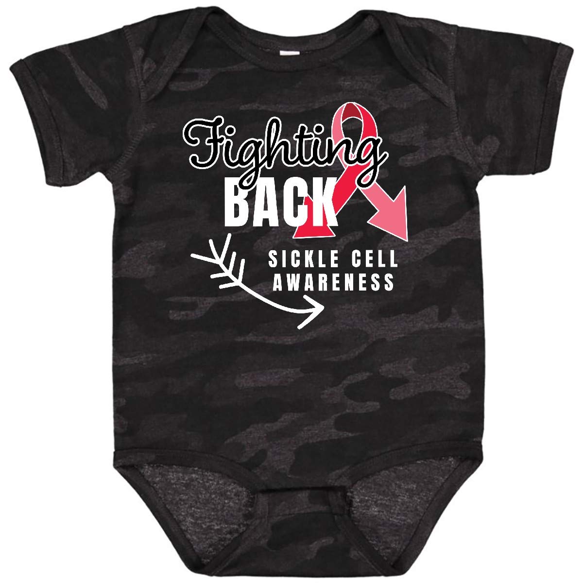 Inktastic Sickle Cell Awareness Fighting Back Baby Bodysuit - Soft Cotton Infant Onesie for Sickle Cell Support & Awareness - Perfect for Fundraisers, Walks, and Everyday Wear