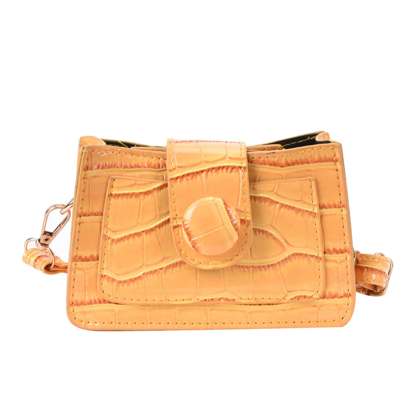 Vintage Crocodile Pattern Mini Ladies Shoulder Bag - Small Square Messenger Purse for Women | Perfect for Work, Travel & Everyday Use