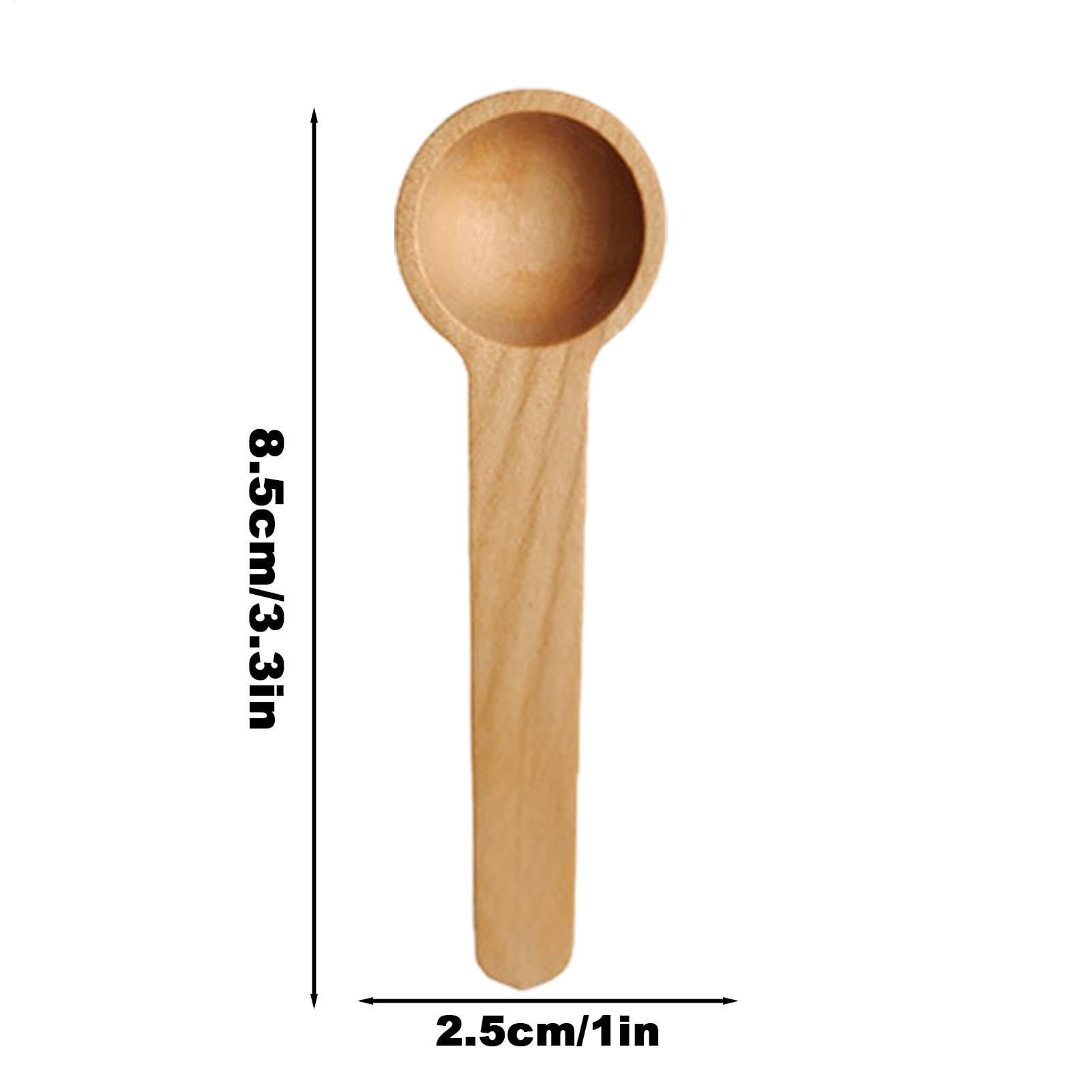 2pcs Wooden Scoops for Bath Salts, Coffee, Spices & Honey - Small Lotus Design Powder Spoon, Teaspoon for Candy & Milk - Perfect for Kitchen, Bathroom & DIY Projects