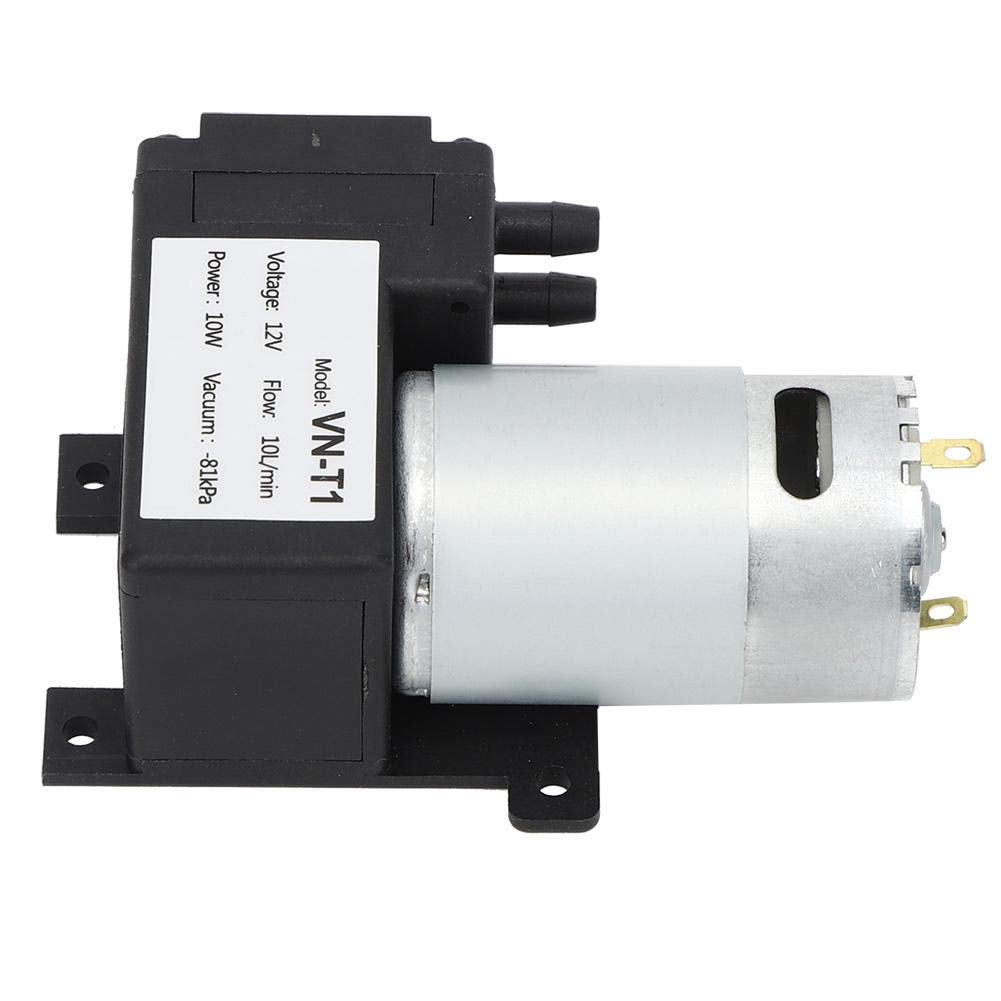 ViaGasaFamido Mini Vacuum Pump - Large Low-Noise Diaphragm Air Vacuum Pump, 81KPa Negative Pressure, 10L/min Flow Rate, DC12V Power - Perfect for Industrial, Medical, and Food Packaging Applications