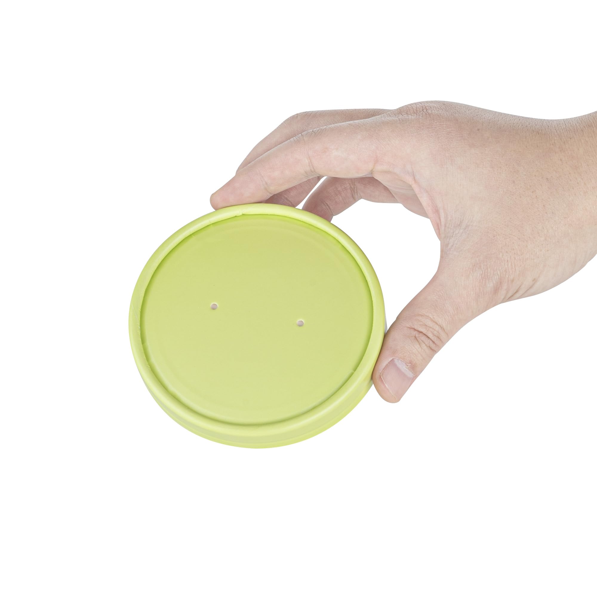 Restaurantware Bio Tek Vented Lids for 8/12 oz Soup Containers - 200 Pack | Microwave-Safe Eco-Friendly Paper Lids for Hot & Cold Foods | Perfect for Takeout, Catering, and Food Service Businesses