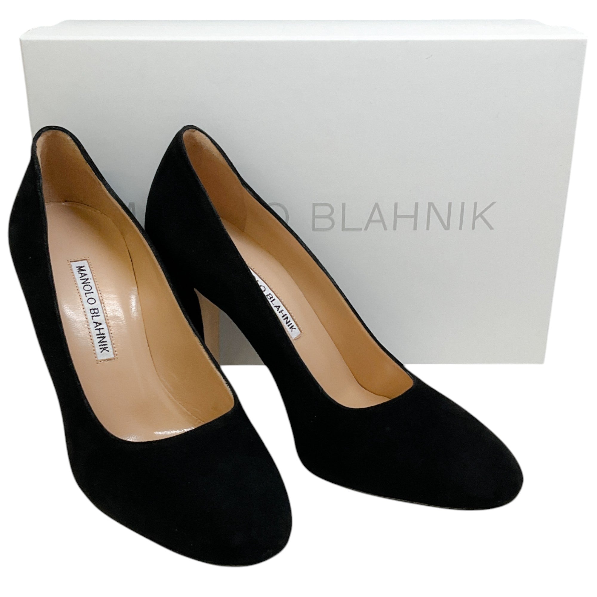 Manolo Blahnik Black Suede Verin 105mm Heel Pumps - Elegant High Heel Shoes for Women, Perfect for Weddings, Parties & Evening Events