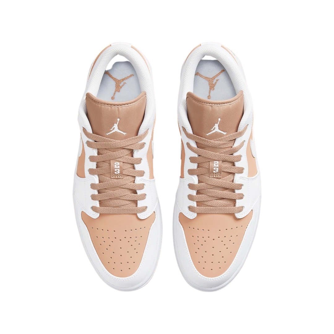 Air Jordan 1 Low Sneakers - White Hemp Gum Yellow Retro Basketball Shoes for Men & Women | Perfect for Streetwear, Casual Outfits & Sneaker Collectors