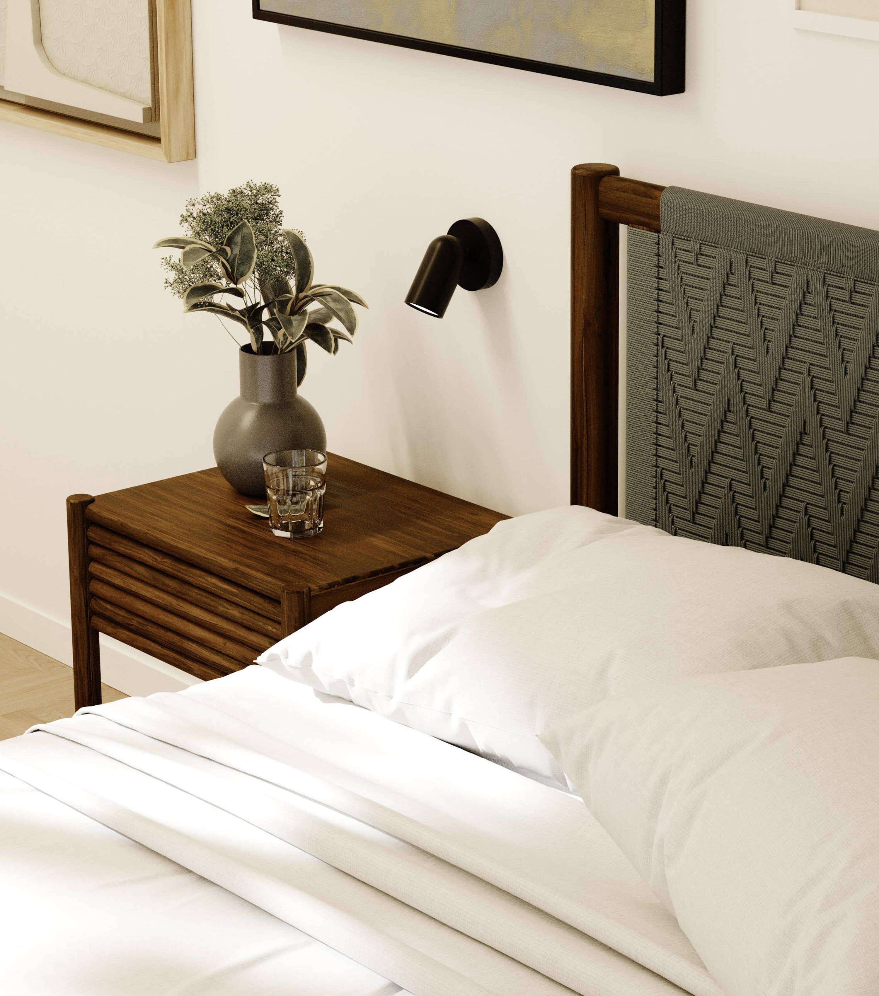 Modern Catalina Nightstand - Stylish Wooden Bedside Table with Drawer for Bedroom, Living Room & Office - Perfect for Storage & Décor