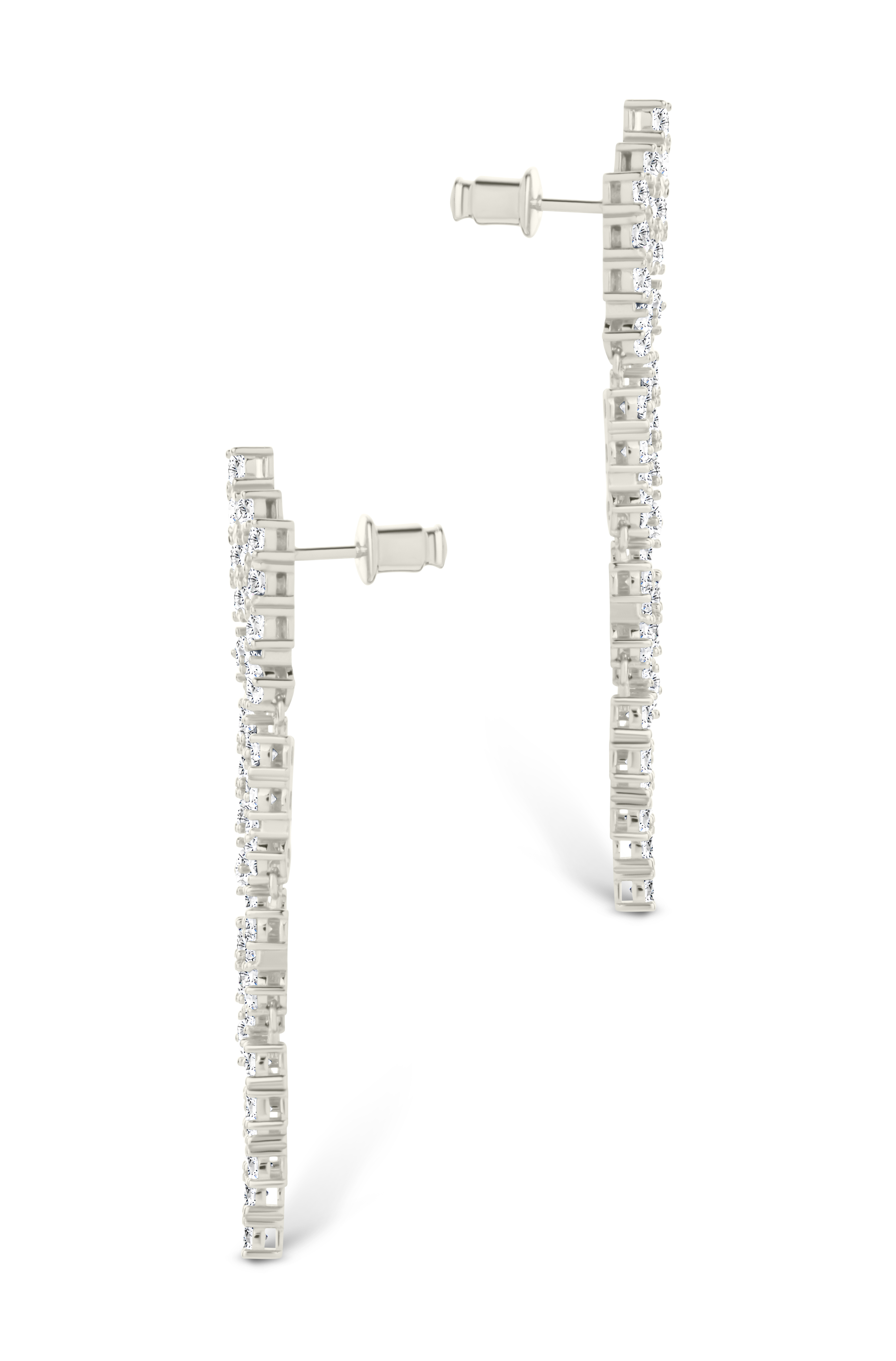 Linda CZ Dangle Stud Earrings for Women - Elegant Cubic Zirconia Drop Earrings for Party, Wedding & Everyday Wear | Gift Idea for Her