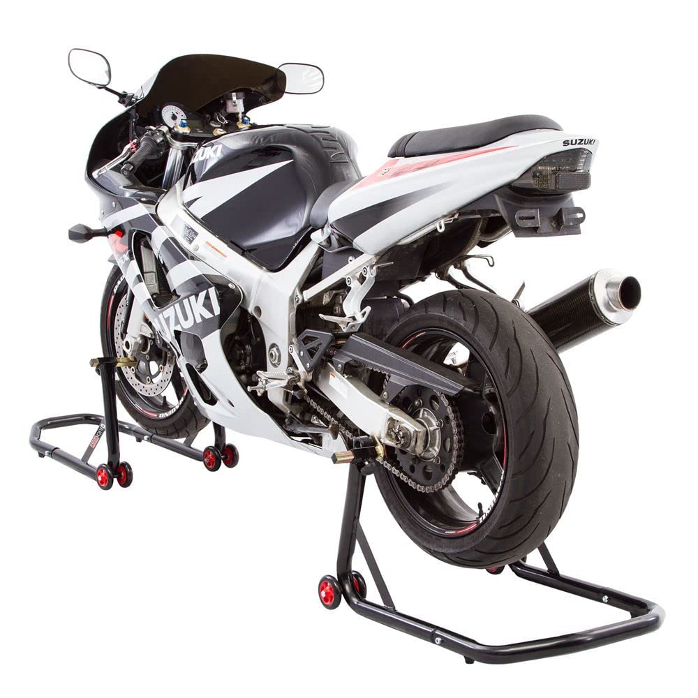 Black Widow BW-06-14-V2 Motorcycle Front Lift Pin & Rear Spool Stand Kit - Perfect for Bike Maintenance, Storage & Customization