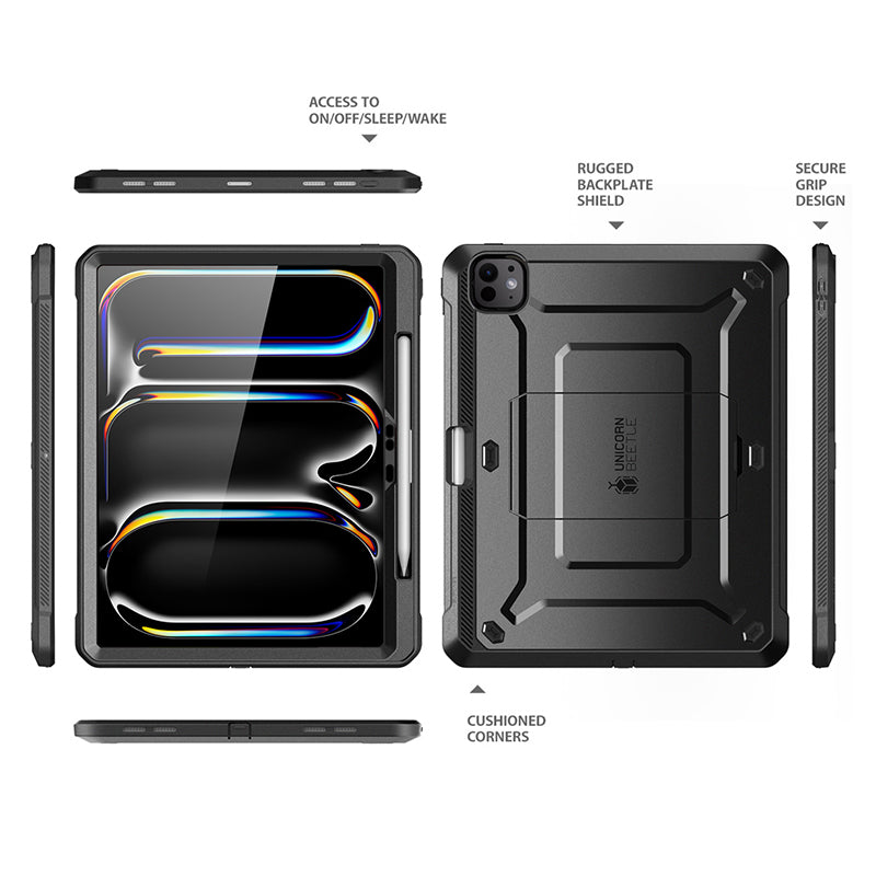 iPad Pro 13 Inch (2024) Case - Unicorn Beetle Pro Rugged Protective Cover with Shockproof Design for Apple iPad Pro 13