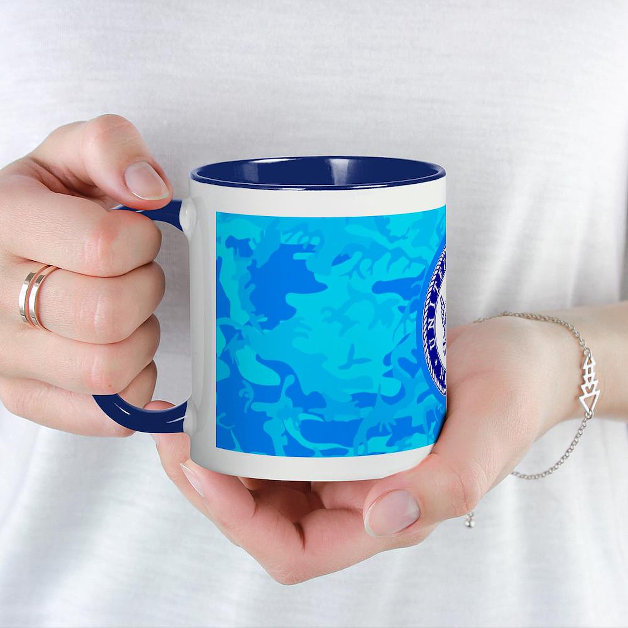 US Navy 11 oz (325 ml) Ceramic Coffee Mug - Perfect for Military Gifts, Office Use & Home Decor | CafePress