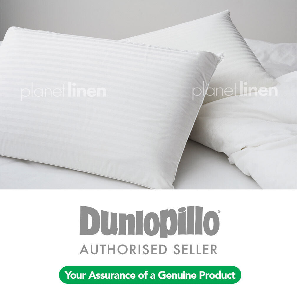 Dunlopillo Classic 2-Pack Genuine Talalay Latex Pillows - Medium Firmness for Neck & Shoulder Support - Perfect for Side Sleepers & Back Pain Relief