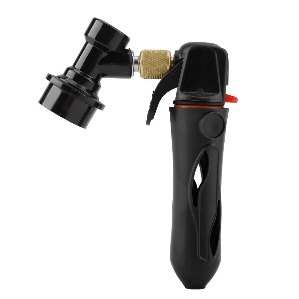 Portable CO2 Keg Charger with Ball Lock - Handheld Draft Beer Dispenser for Homebrew, Wine & Soda | CO2 Injector Kit for Home Brewing, Parties & Outdoor Events (Black)