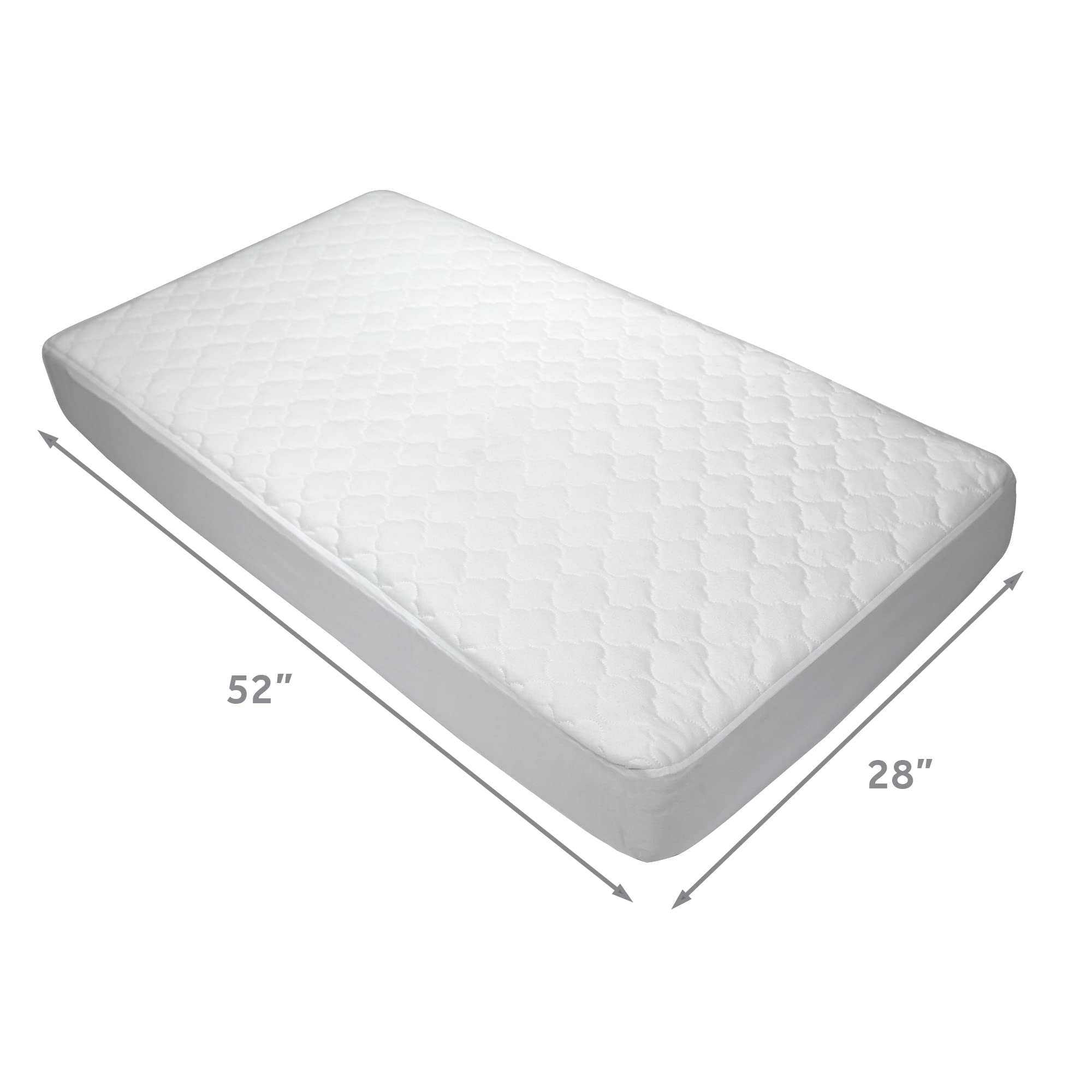 Sealy Baby Stain Defense 2-Pack Waterproof Fitted Crib Mattress Protector | Noiseless, Machine Washable & Dryer Safe | 52