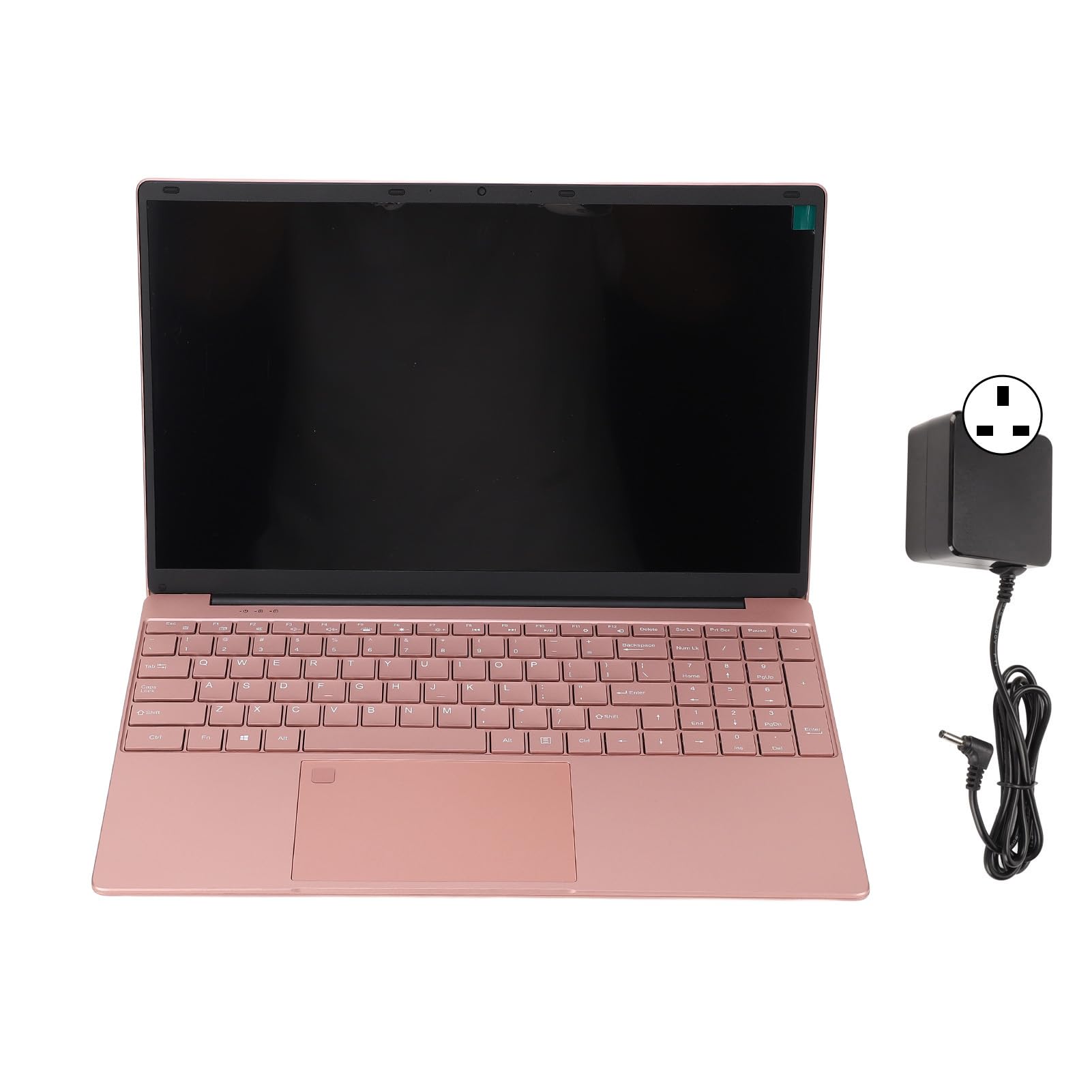 Pink Laptop with 2K HD IPS Display - 12GB RAM 128GB Storage, Portable Travel Laptop with UK Plug (100-240V) - Perfect for Business Trips, Remote Work & College Students