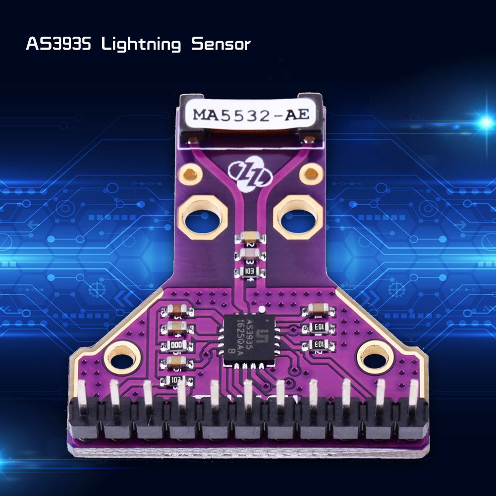 AS3935 Lightning Detection Sensor - Storm Distance Monitor with SPI/I2C Interface (2.4V-5.5V) for Smartphones, Smartwatches & Electronics - Perfect for Weather Stations & Outdoor Safety Devices