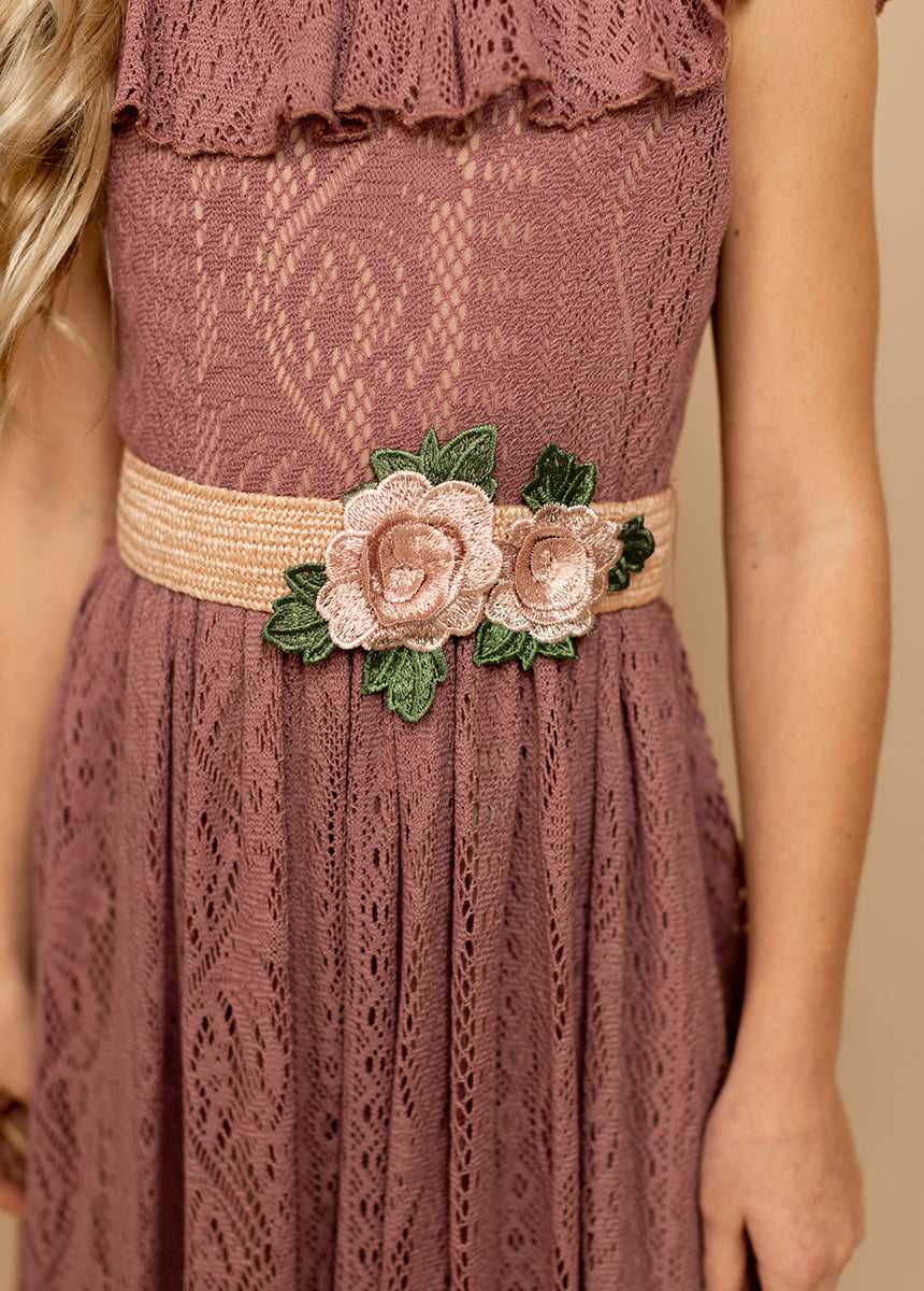 Ravvy Women's Dusty Rose Dress - Elegant Flowy Midi Dress for Casual Wear, Parties & Special Occasions
