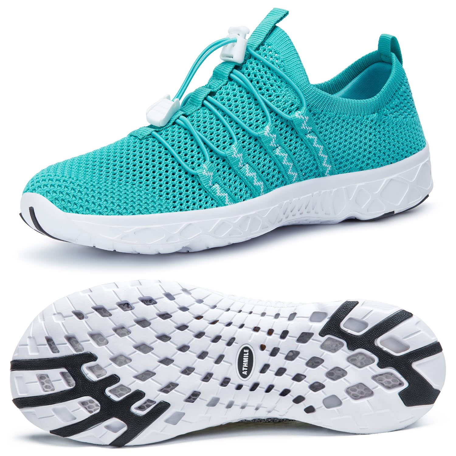 **ATHMILE Women's & Men's Water Shoes - Lightweight, Breathable Slip-On Sneakers for Walking, Tennis, Beach, Swimming, Kayaking | Gym, Travel & Work | Non-Slip Quick-Dry Sports Shoes**    *(Use for: Beach vacations, poolside walks, kayaking adventures, gym workouts, travel comfort & casual outings.)*
