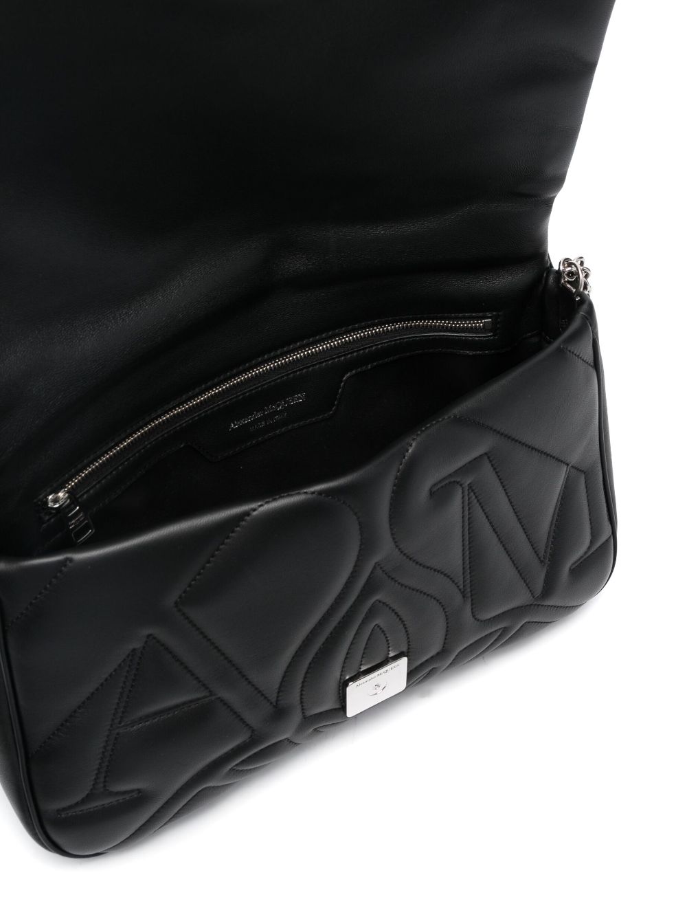 Alexander McQueen Black Leather Shoulder Bag for Women | Luxury Designer Handbag for Work, Travel & Evening Events