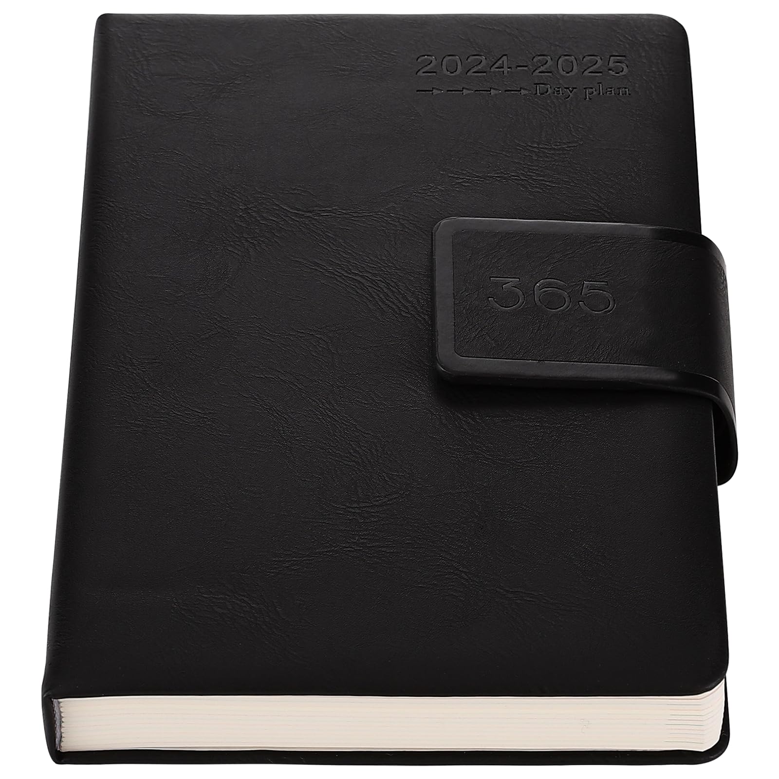 2024-2025 Daily Planner A5 Size | Mid-Year Academic Planner from 07/2024 to 06/2025 | Hard Cover with Colorful Monthly Tabs | Includes Pen Loop, Bookmark & Inner Pocket | Black | Perfect for Students, Professionals & Organizing Schedules