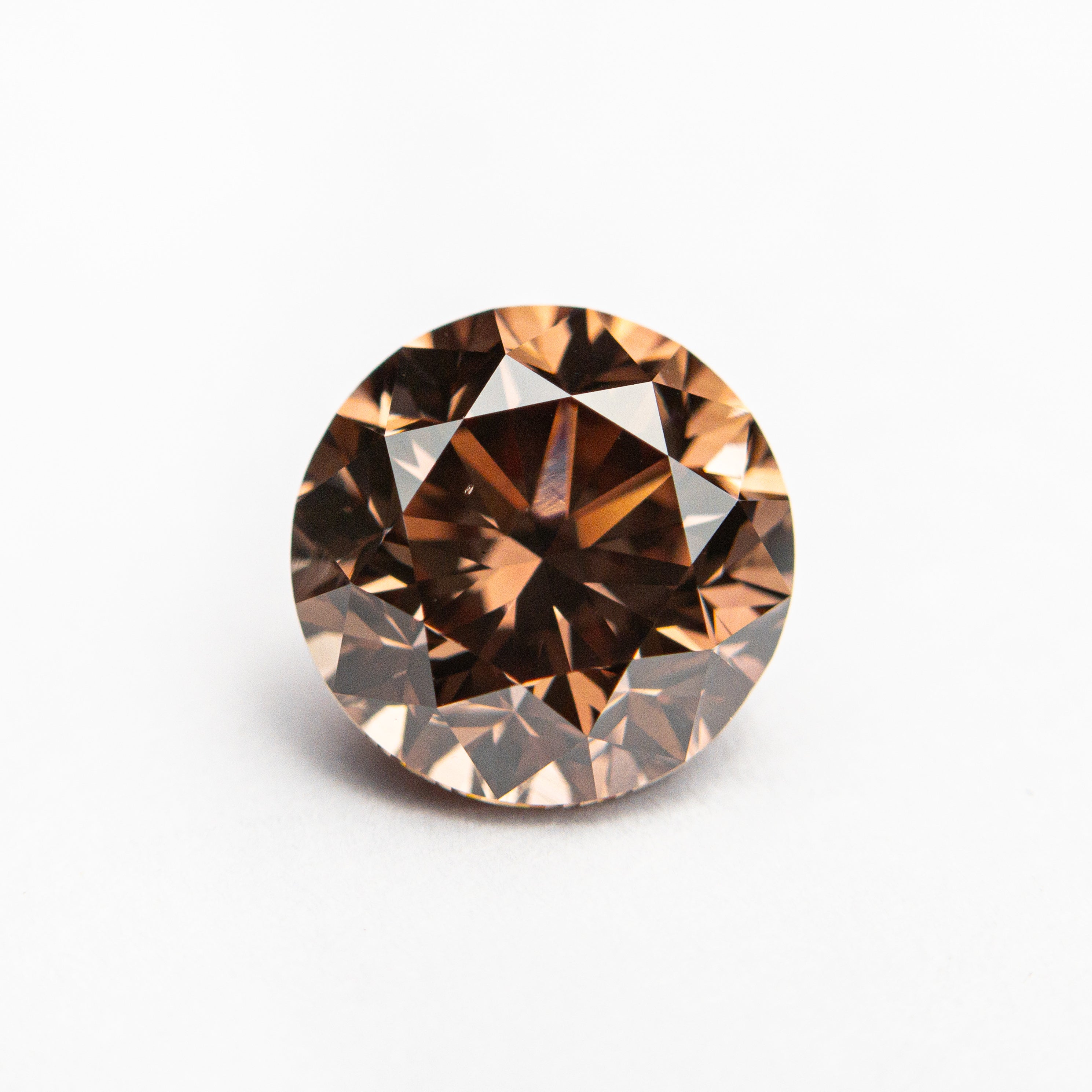 2.00ct GIA Certified VS2 Fancy Deep Pink Brown Round Brilliant Diamond - 7.51x7.42x5.32mm (24165 01) - Perfect for Engagement Rings & Luxury Jewelry