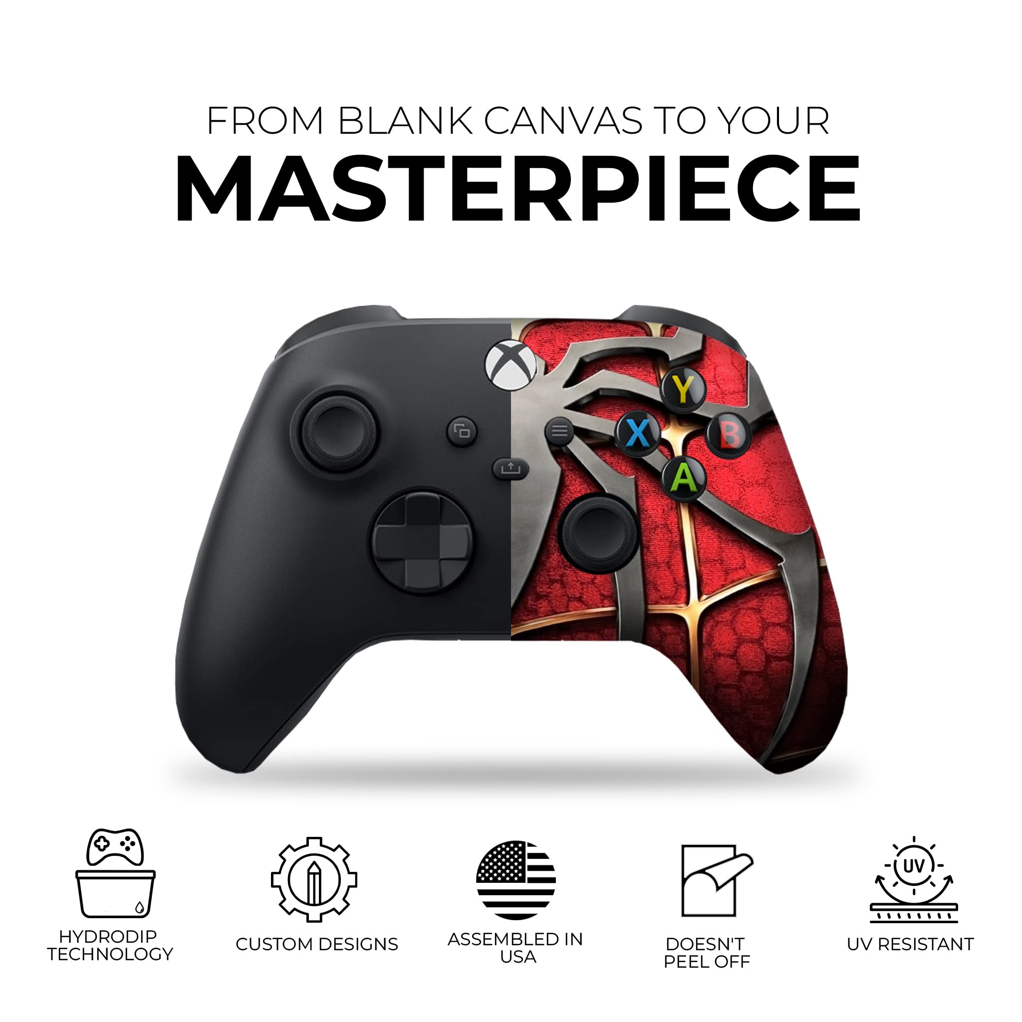 Spider-Man Red Custom Wireless Xbox Controller - Compatible with Xbox One & Xbox Series X/S | Officially Licensed, Hydro-Dip Printed (Not Just a Skin) | Perfect for Gaming, Collectors & Marvel Fans