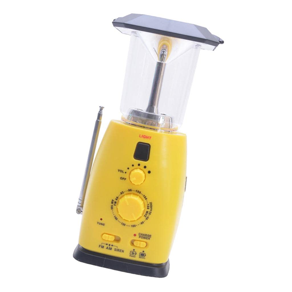 SAZ DEKOR Portable AM/FM Weather Emergency Radio with Solar & Hand Crank Power, LED Flashlight - Perfect for Camping, Hiking, Power Outages & Emergency Preparedness