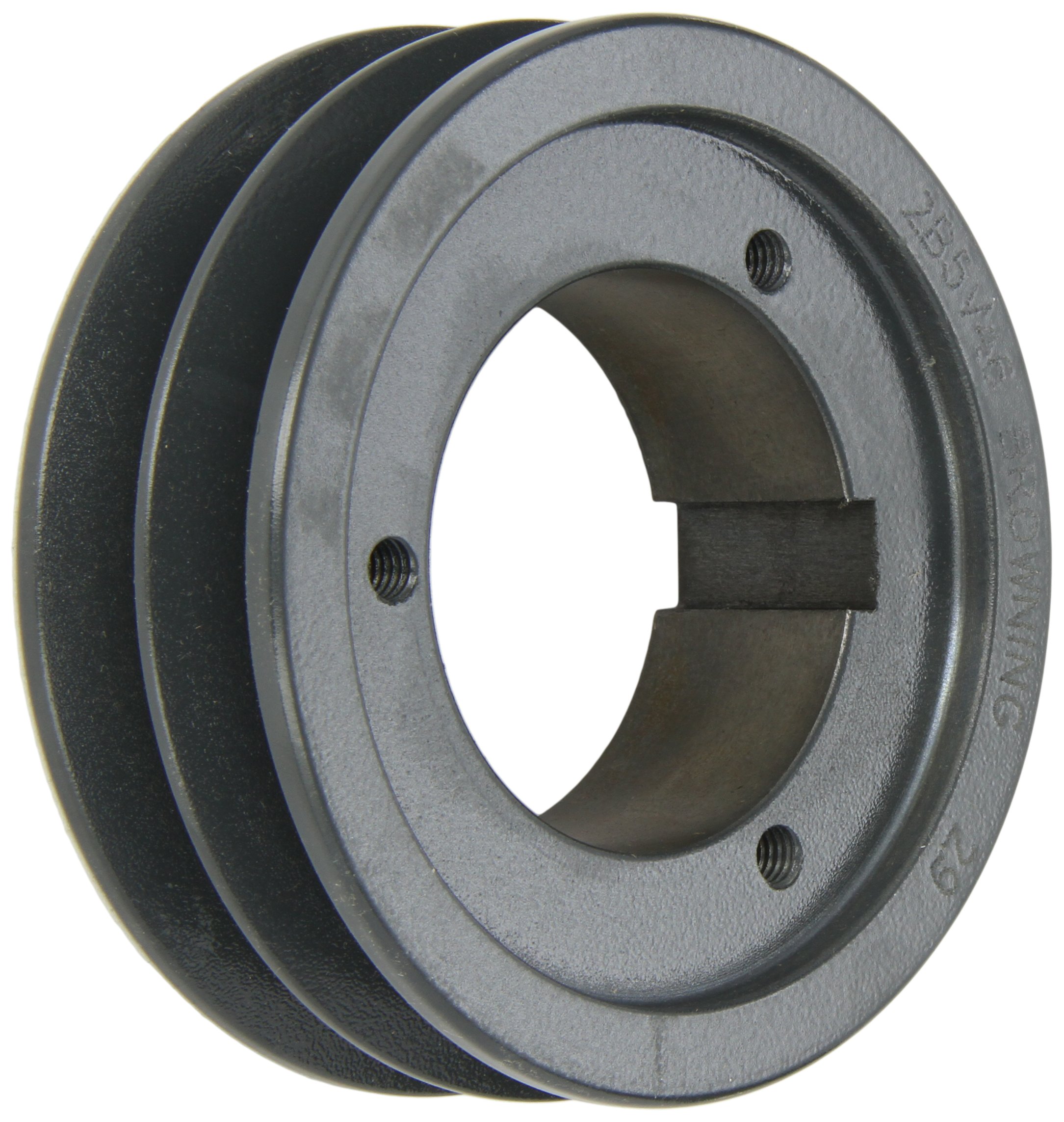 2B5V46 Split Taper Sheave - Cast Iron 2 Groove Pulley for A/B/5V Belts with B Bushing | Heavy Duty V-Belt Drive System for Industrial Machinery & Agricultural Equipment