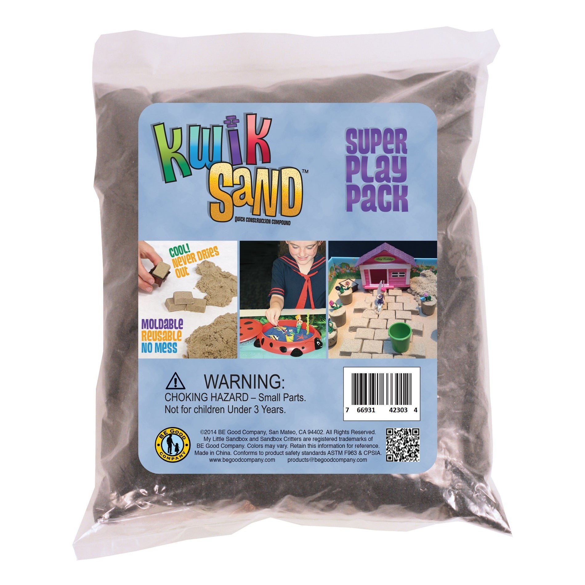 Be Good Company KwigSand Refill Pack - Mystical Black Magic Sand for Zen Gardens, Home Decor & Stress Relief | Premium Kinetic Sand Refills for Sensory Play & Meditation